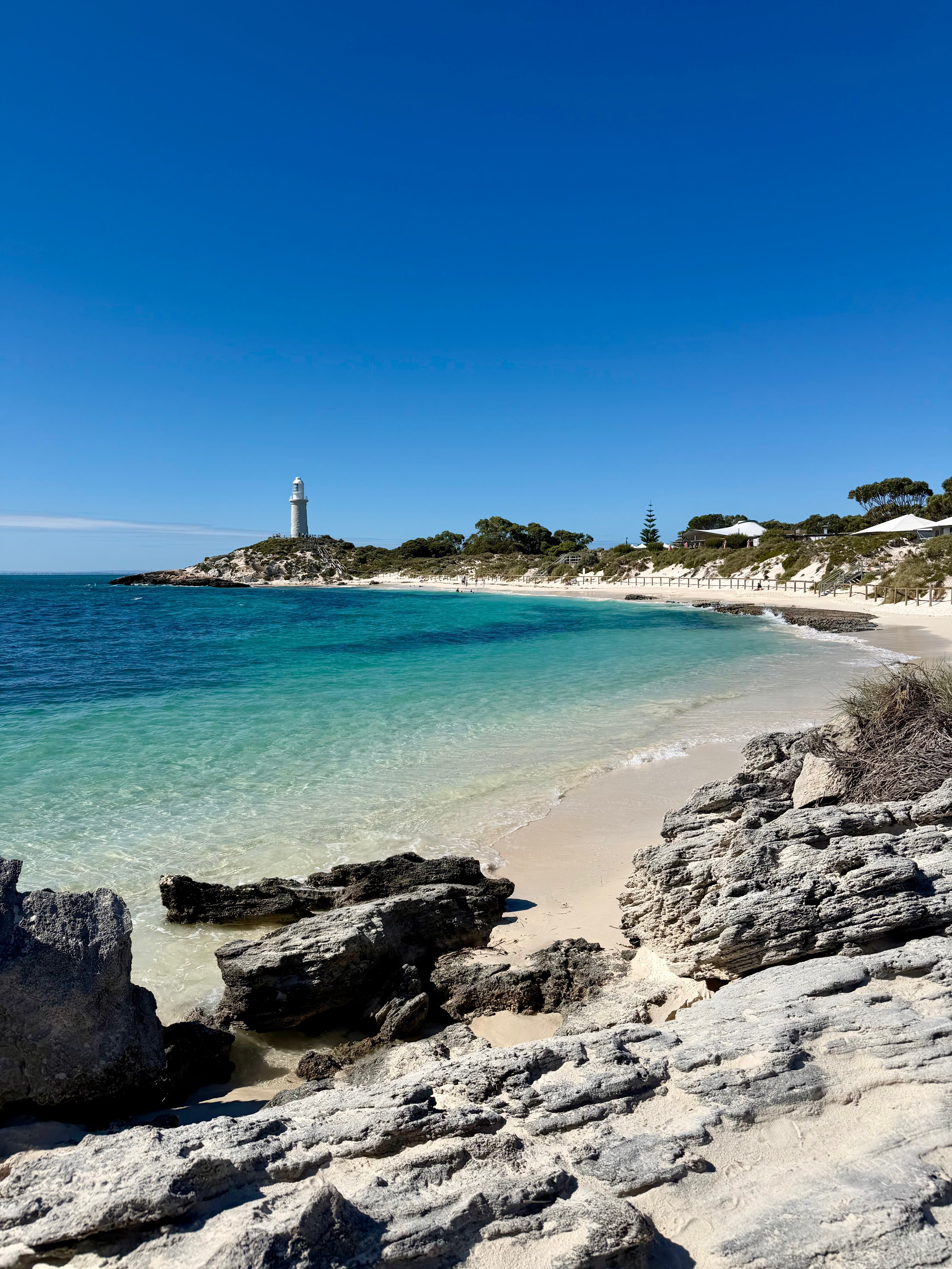 Family enjoying a sunset at Rottnest Island, Western Australia