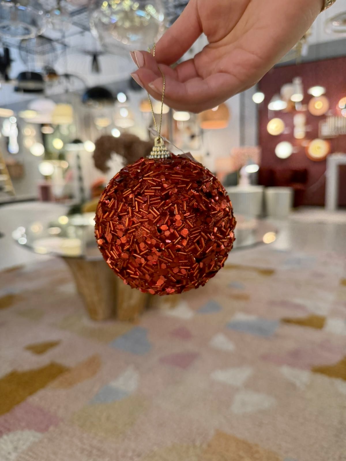 Holly & Ivy | Red Confetti Bauble