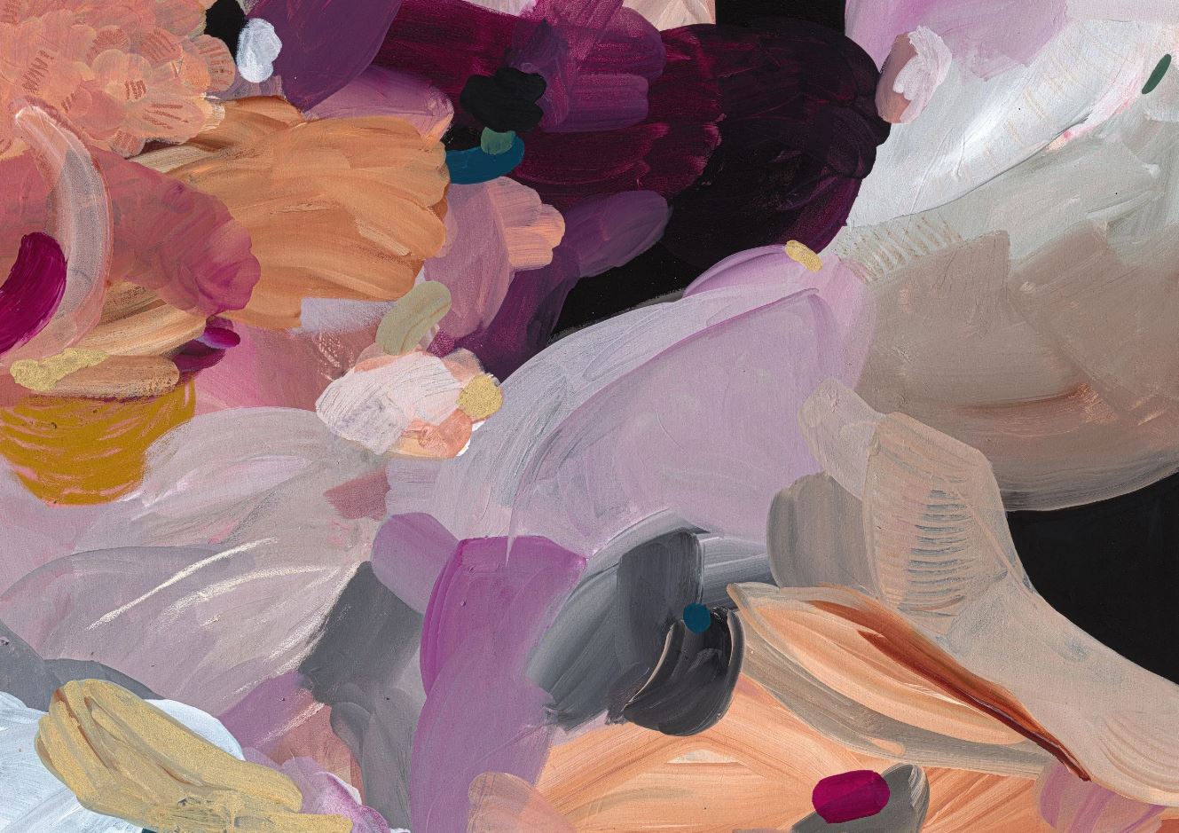 Abstract artwork with swirling colors and textures.