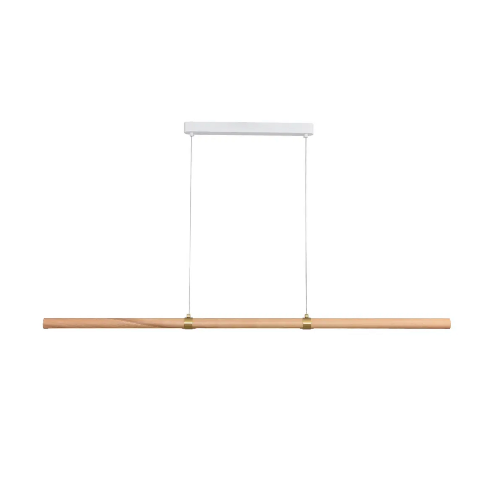Aquila Linear LED Pendant Light product shot on white background – Ash with White finish