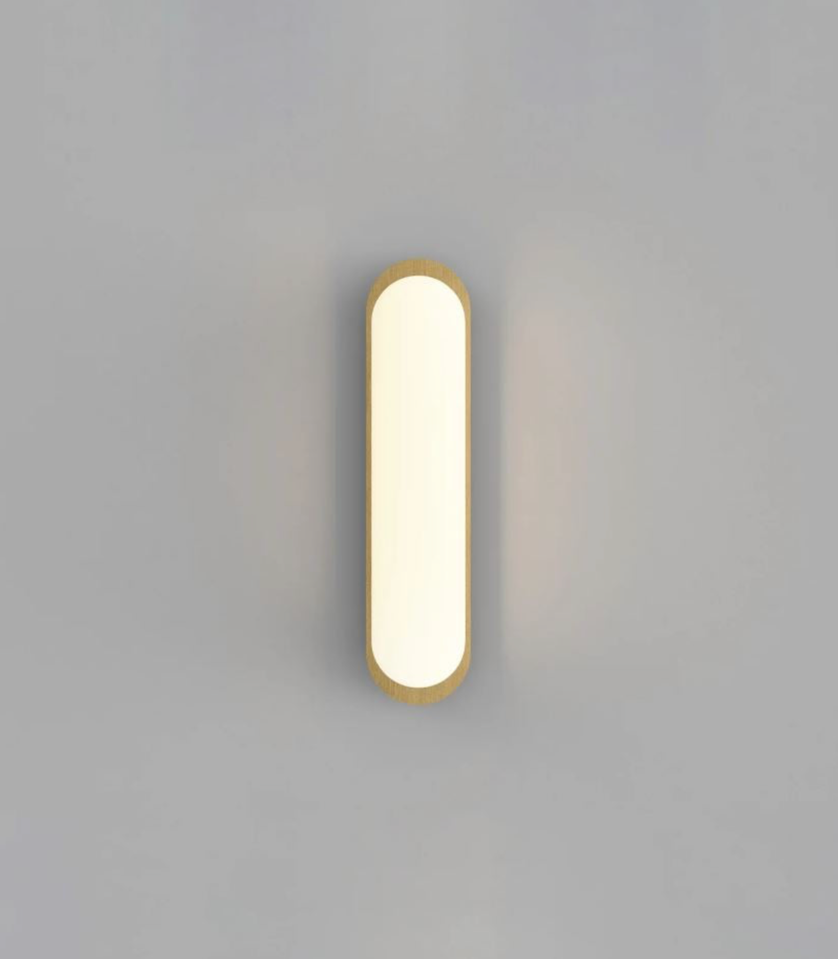 Modern wall light fixture on a grey background
