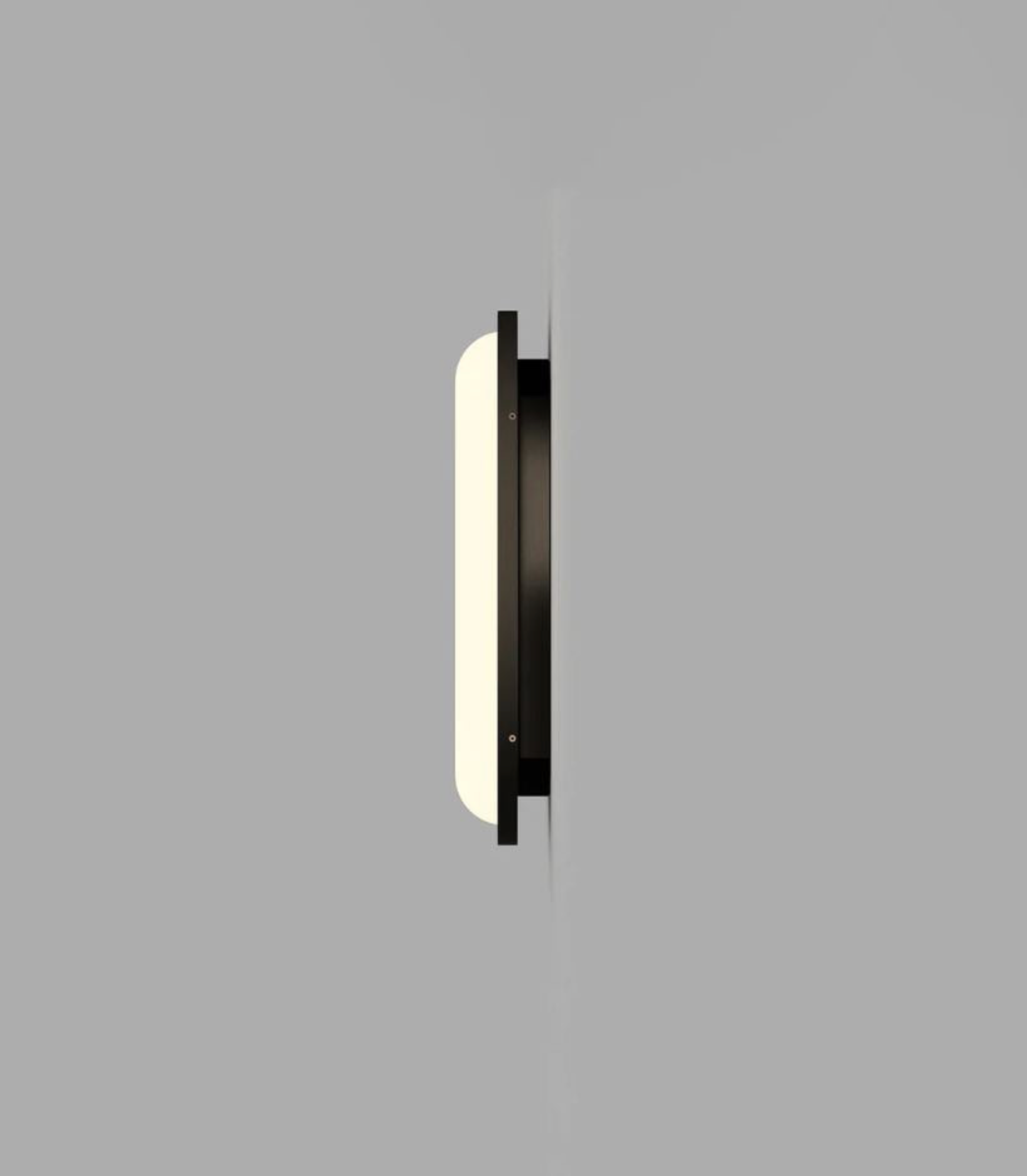 Modern wall light fixture on a gray background