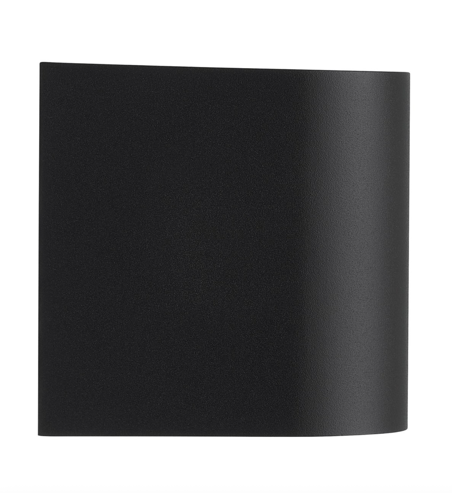 Black outdoor wall light on a white background