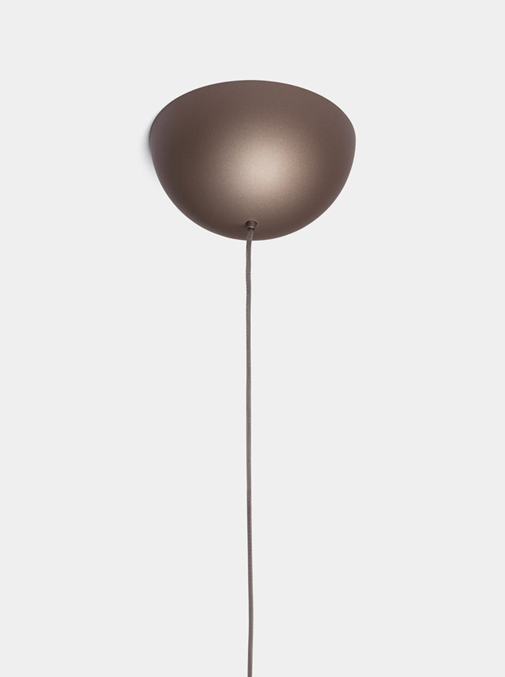 Bronze pendant light on a white background