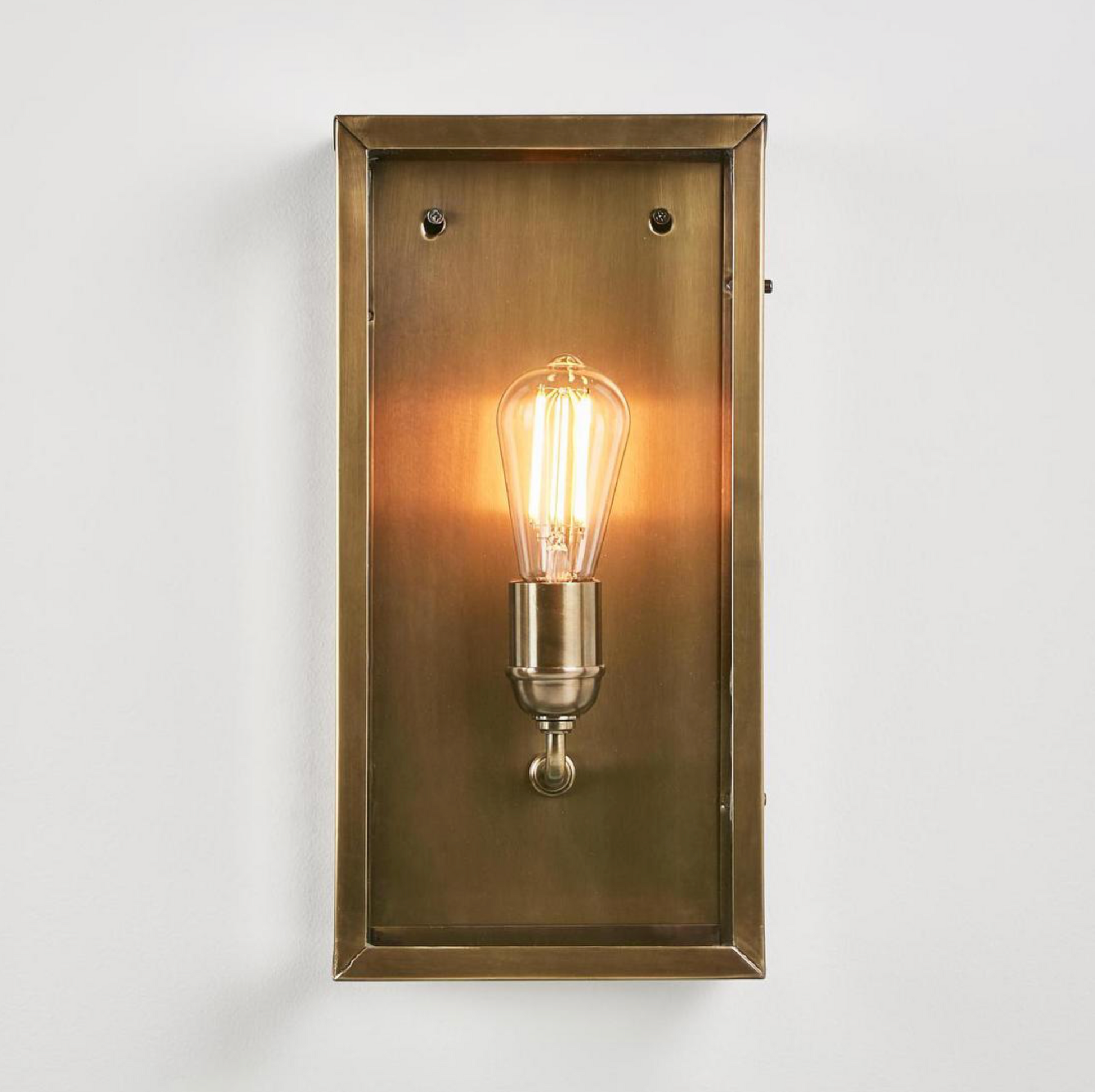 Goodman Wall Light installed outdoors - Hampton style entrance lighting