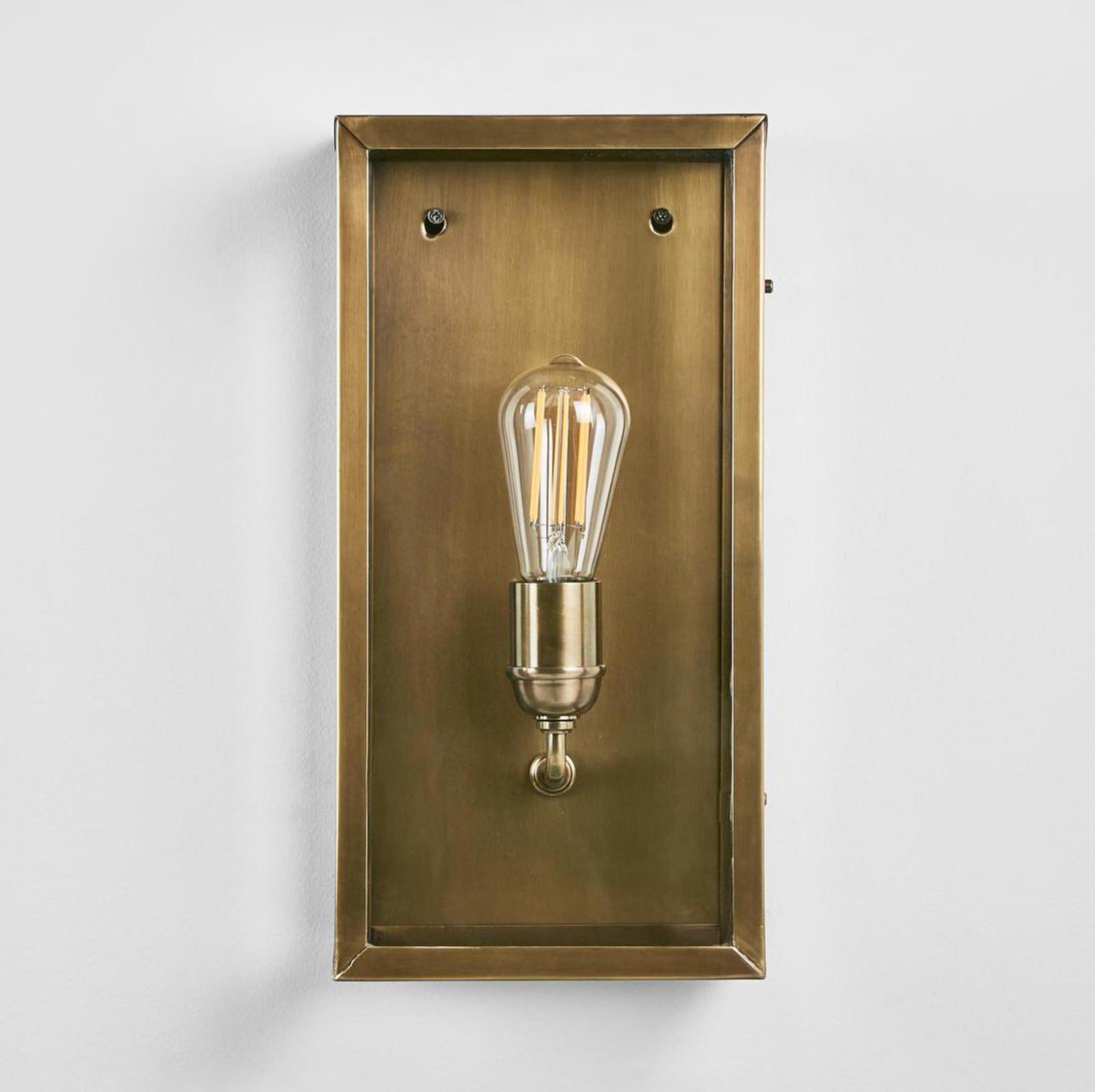 Goodman Outdoor Wall Light - Clear Glass Panel Exterior Lamp Australia