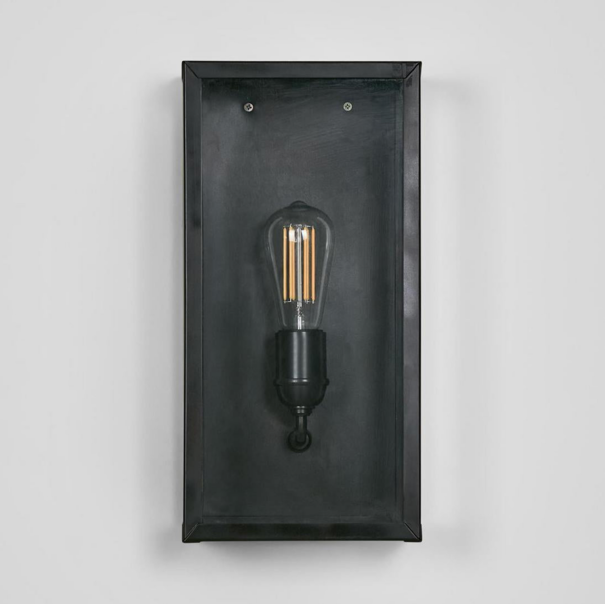 Goodman Outdoor Wall Light Black - Clear Glass Exterior Lamp
