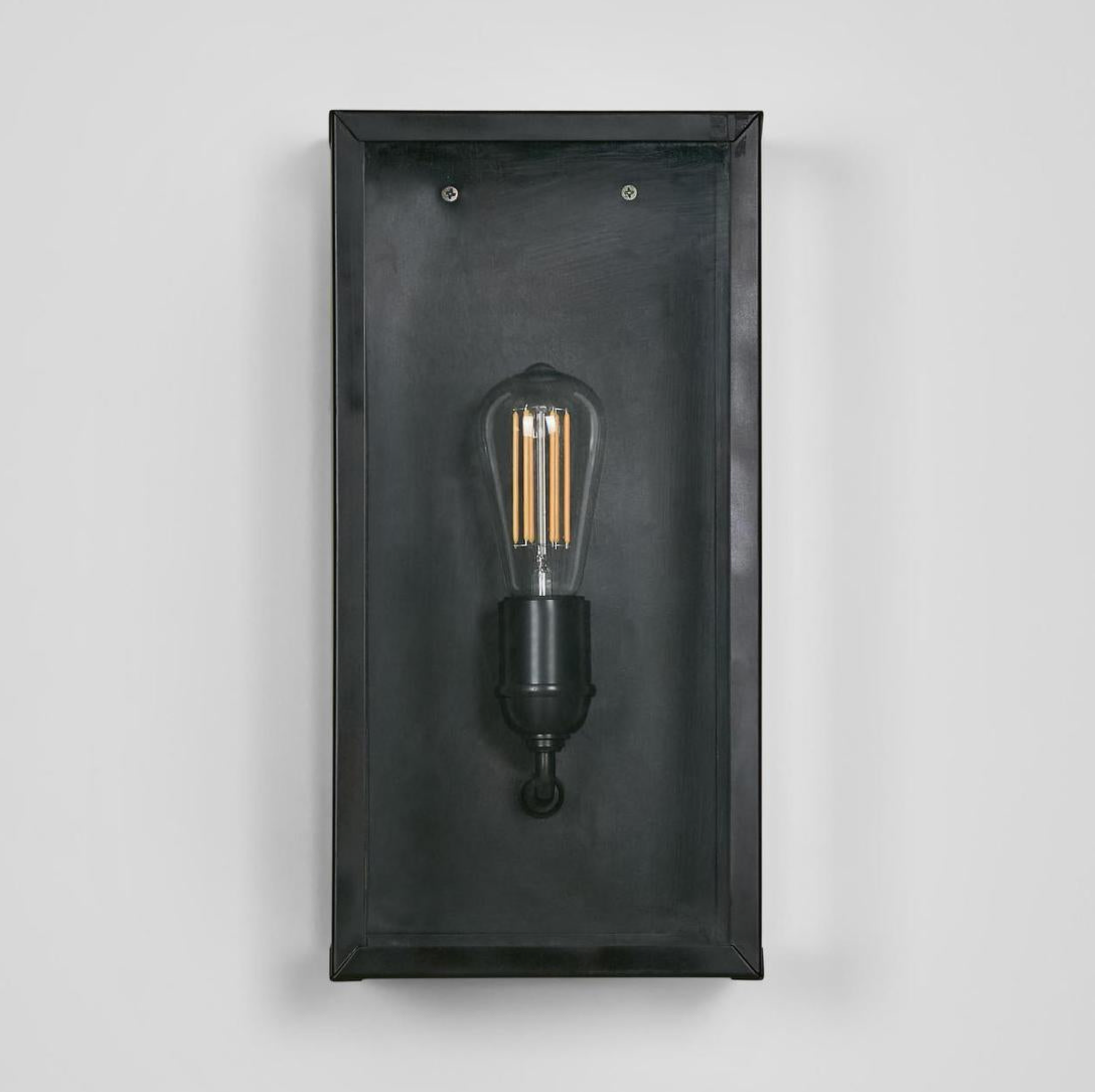 Goodman Outdoor Wall Light Black - Clear Glass Exterior Lamp