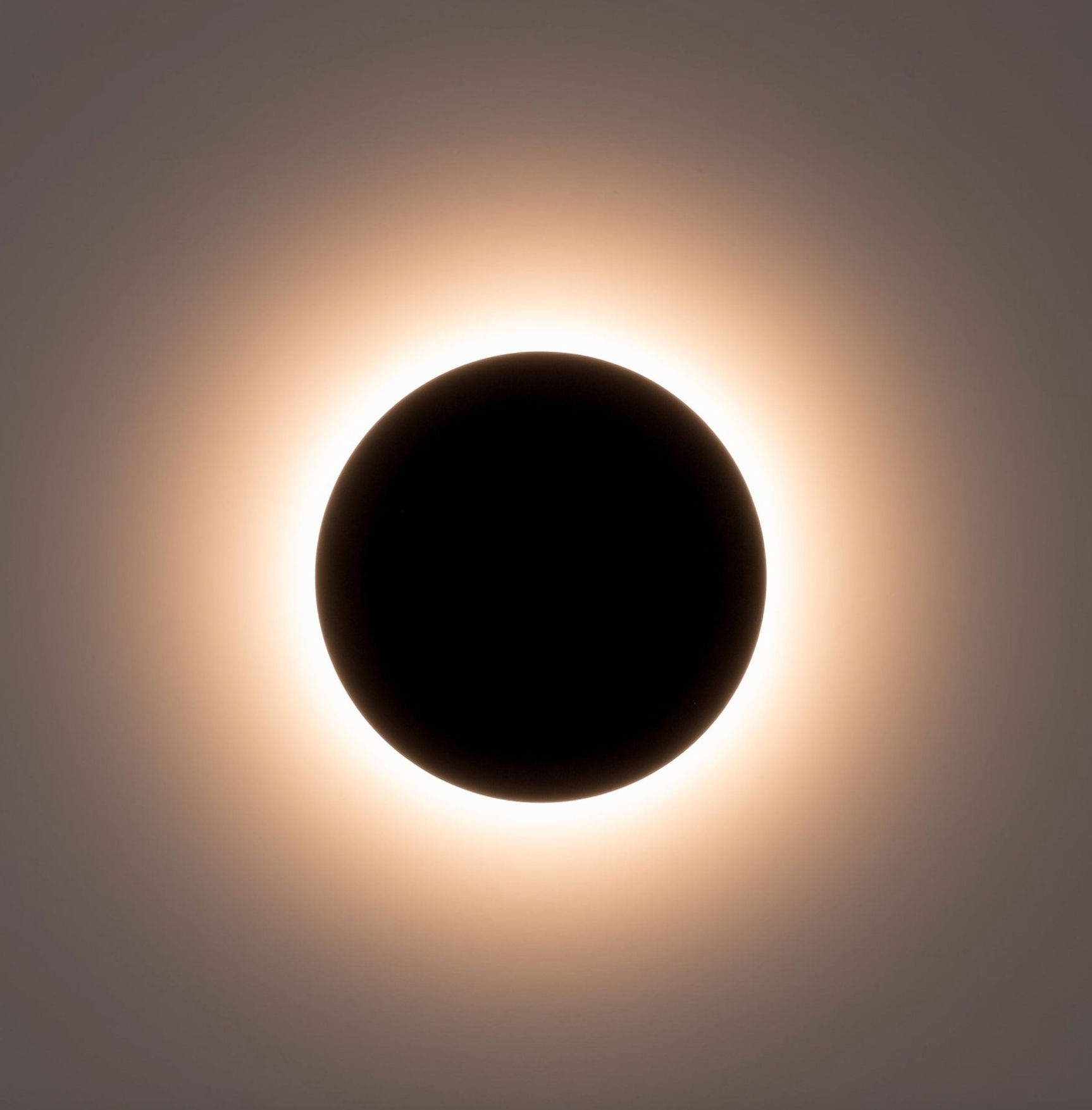 Solar eclipse with the moon covering the sun