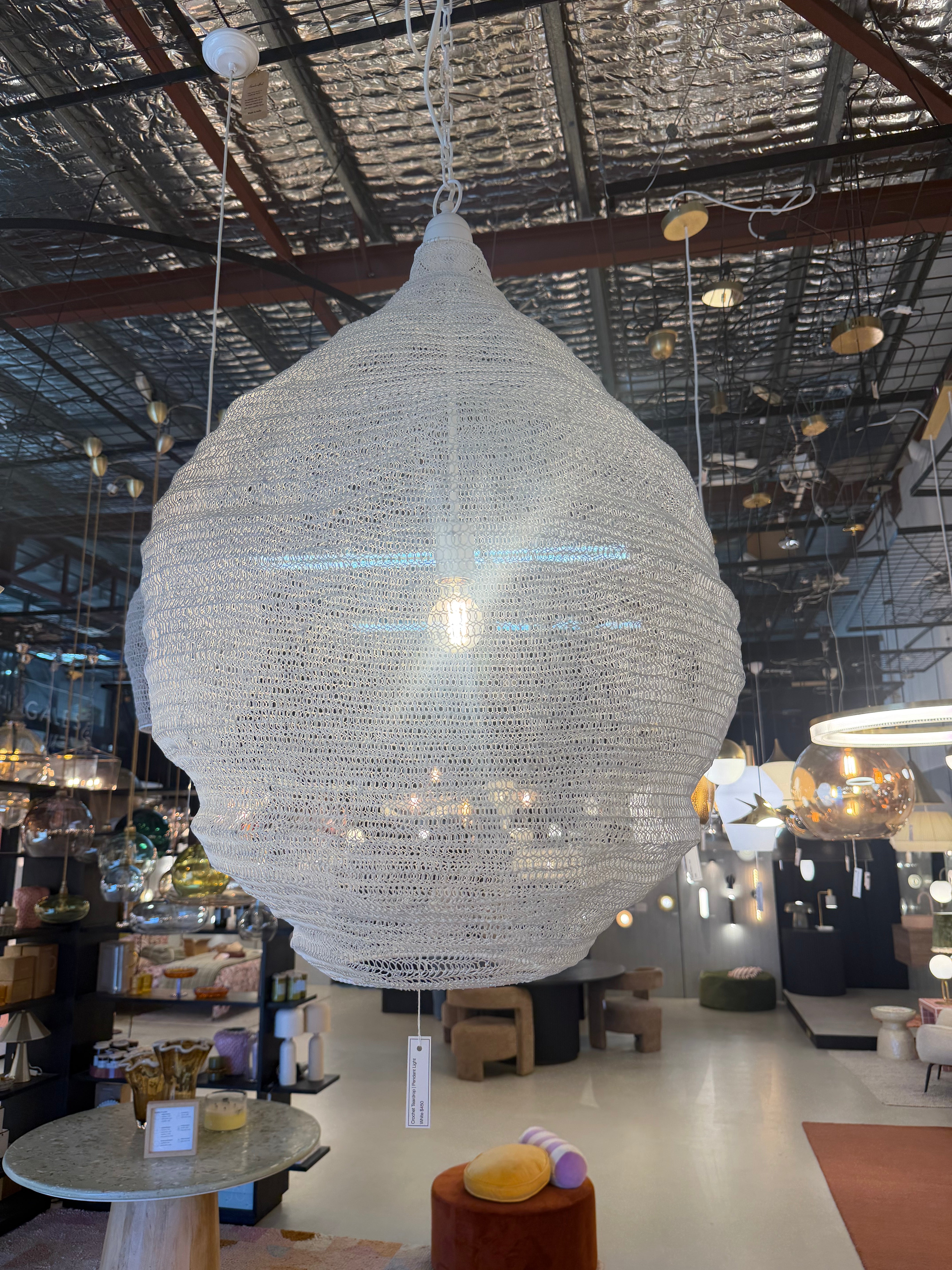 Crochet Tear | Pendant Light | Ex Display (Instore Pick-up Only)