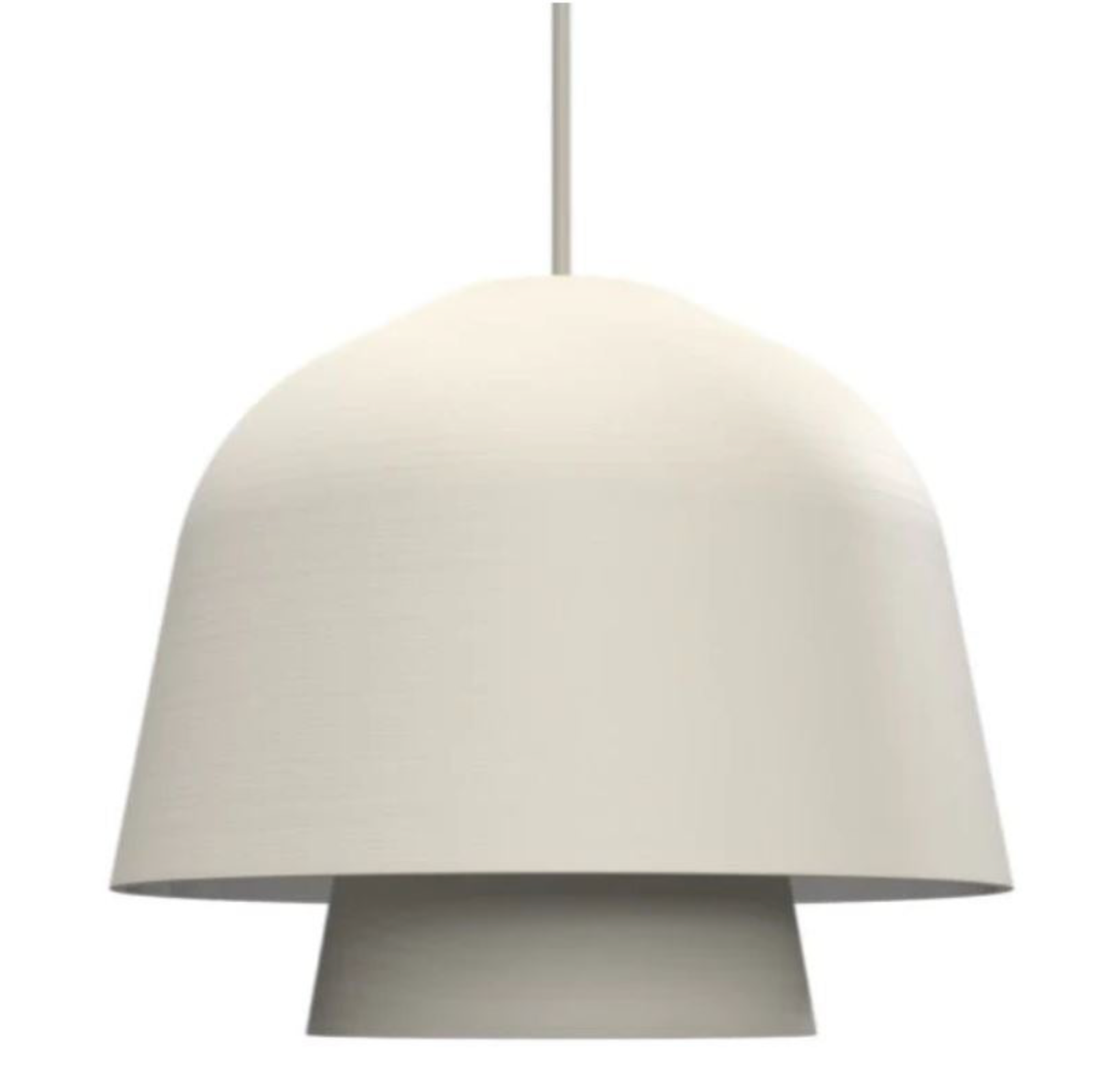 White clay pendant lamp on a white background