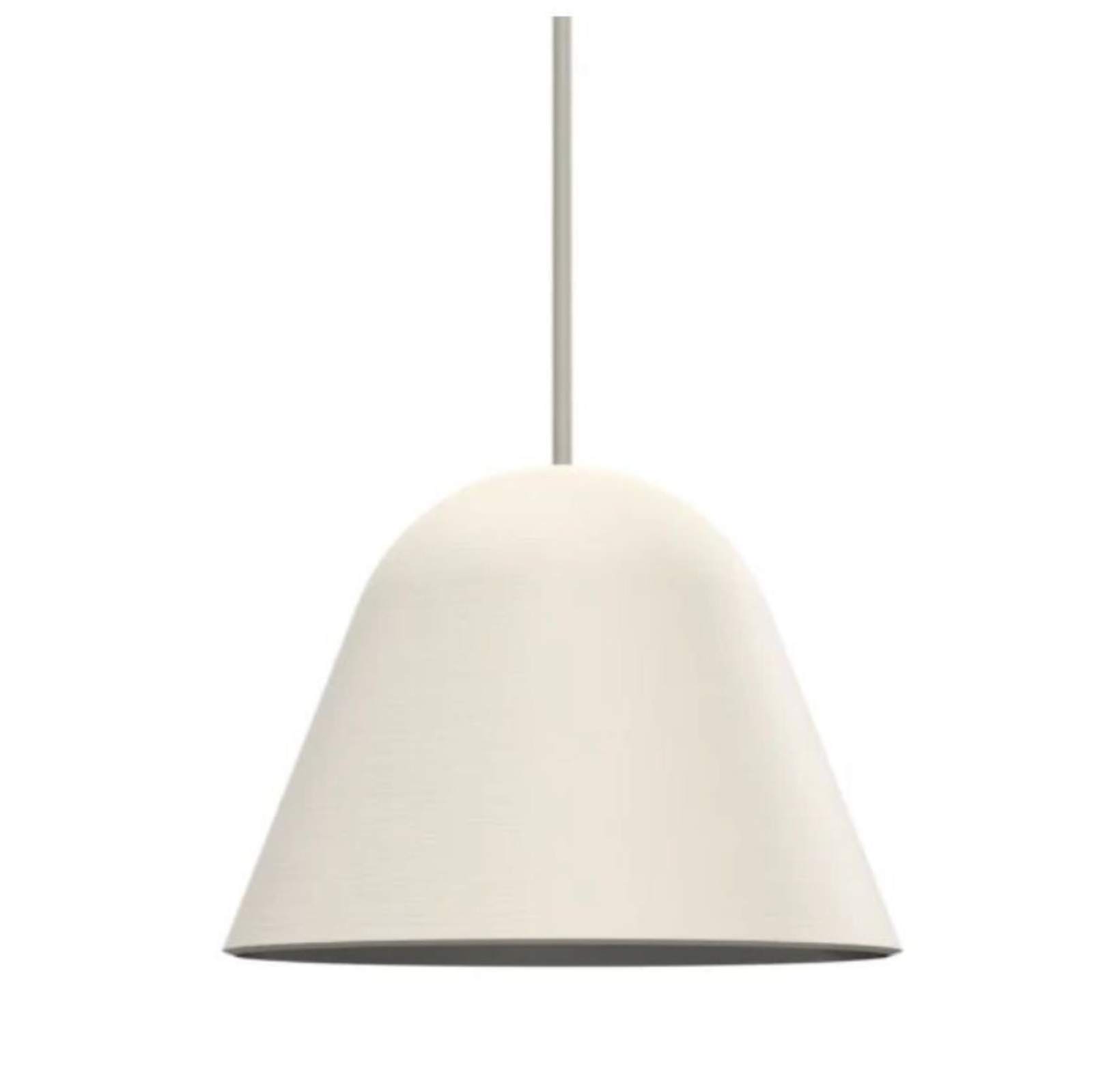 White pendant light on a white background