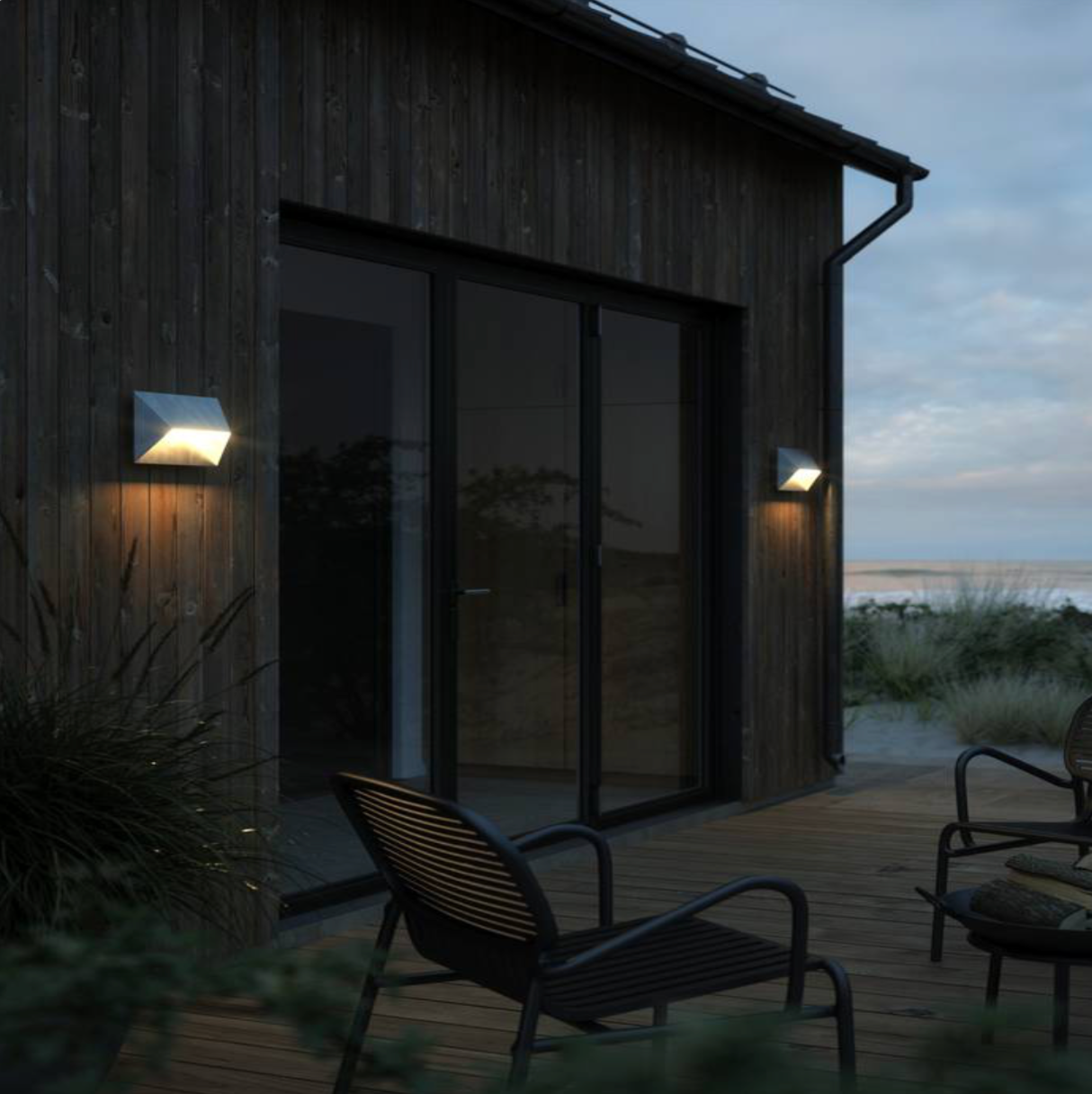 Galvanized outdoor wall light