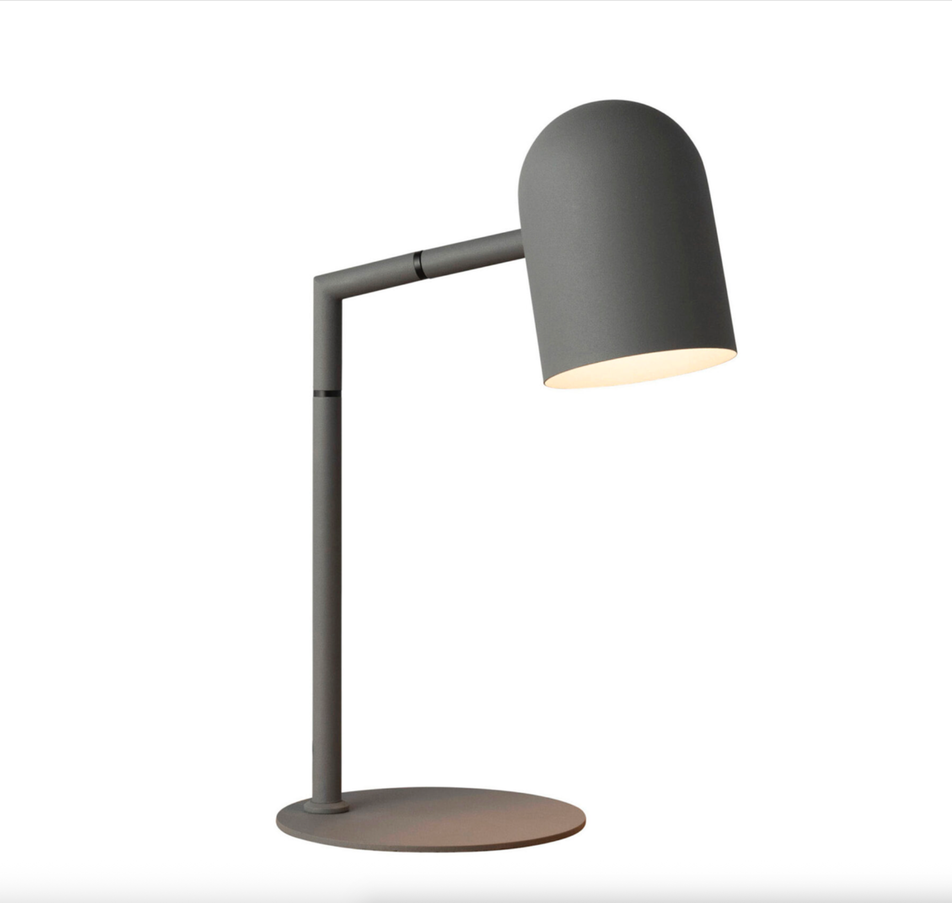 Grey desk lamp on a white background