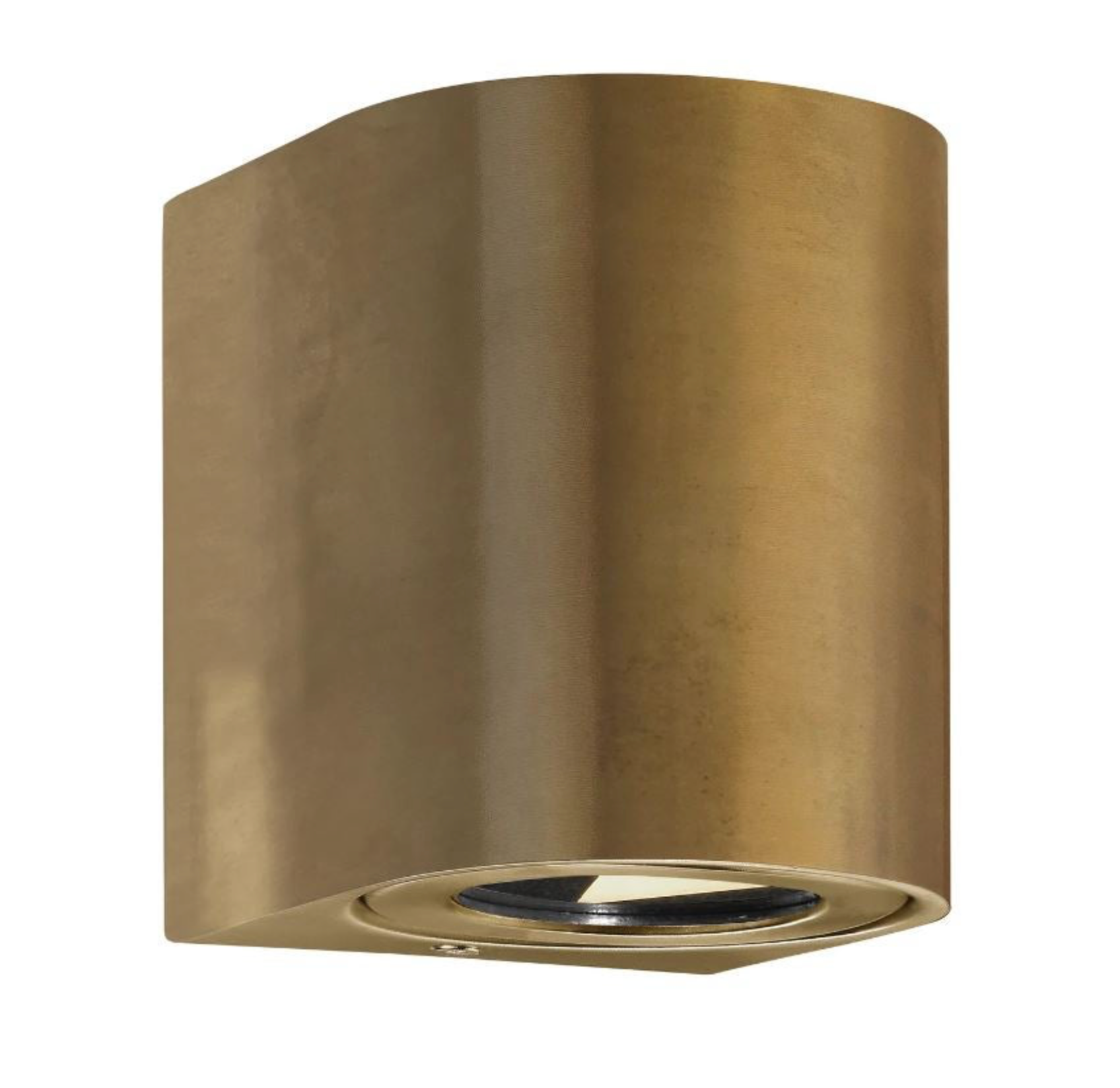 Bronze wall-mounted light fixture on a white background