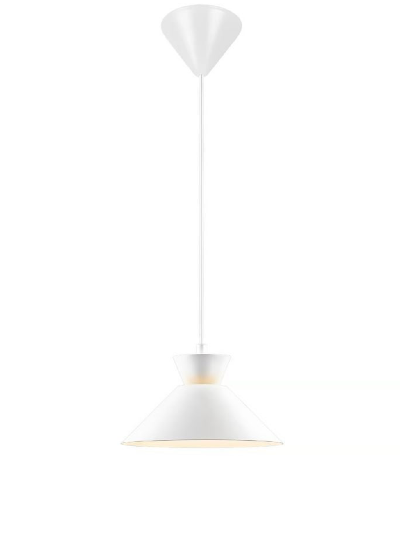 White pendant lamp on a white background