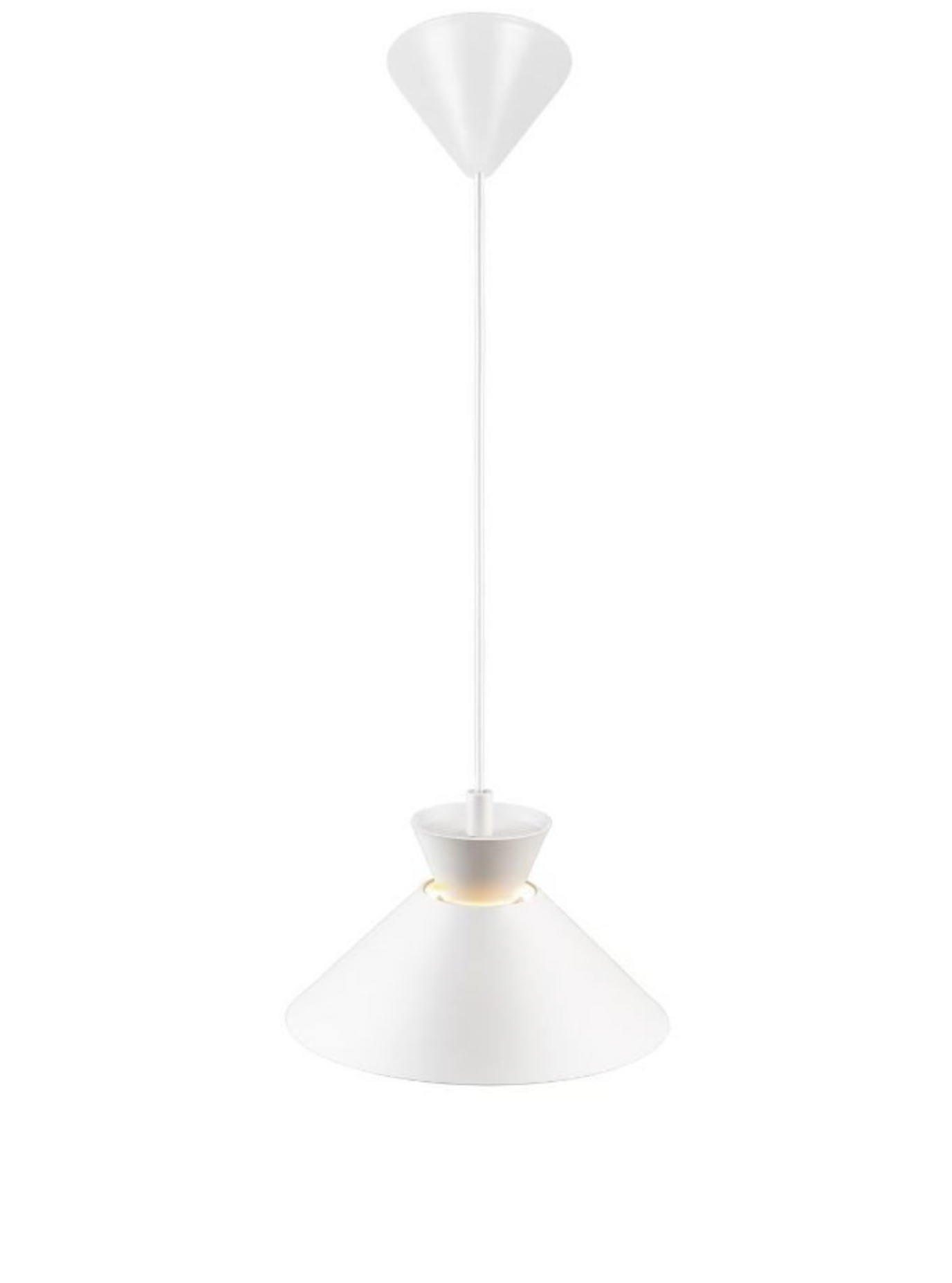 White pendant lamp on a white background