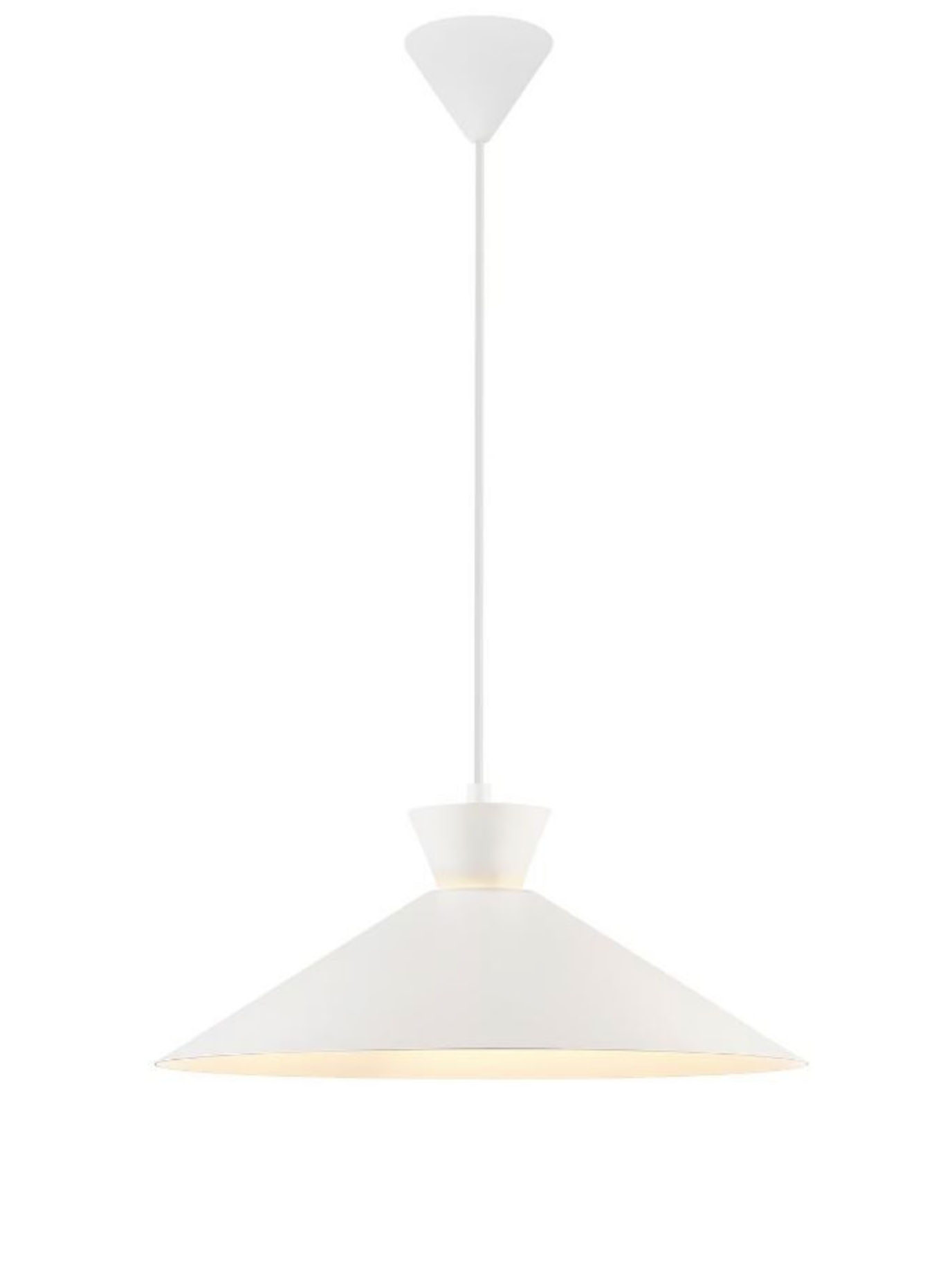 White pendant lamp on a white background