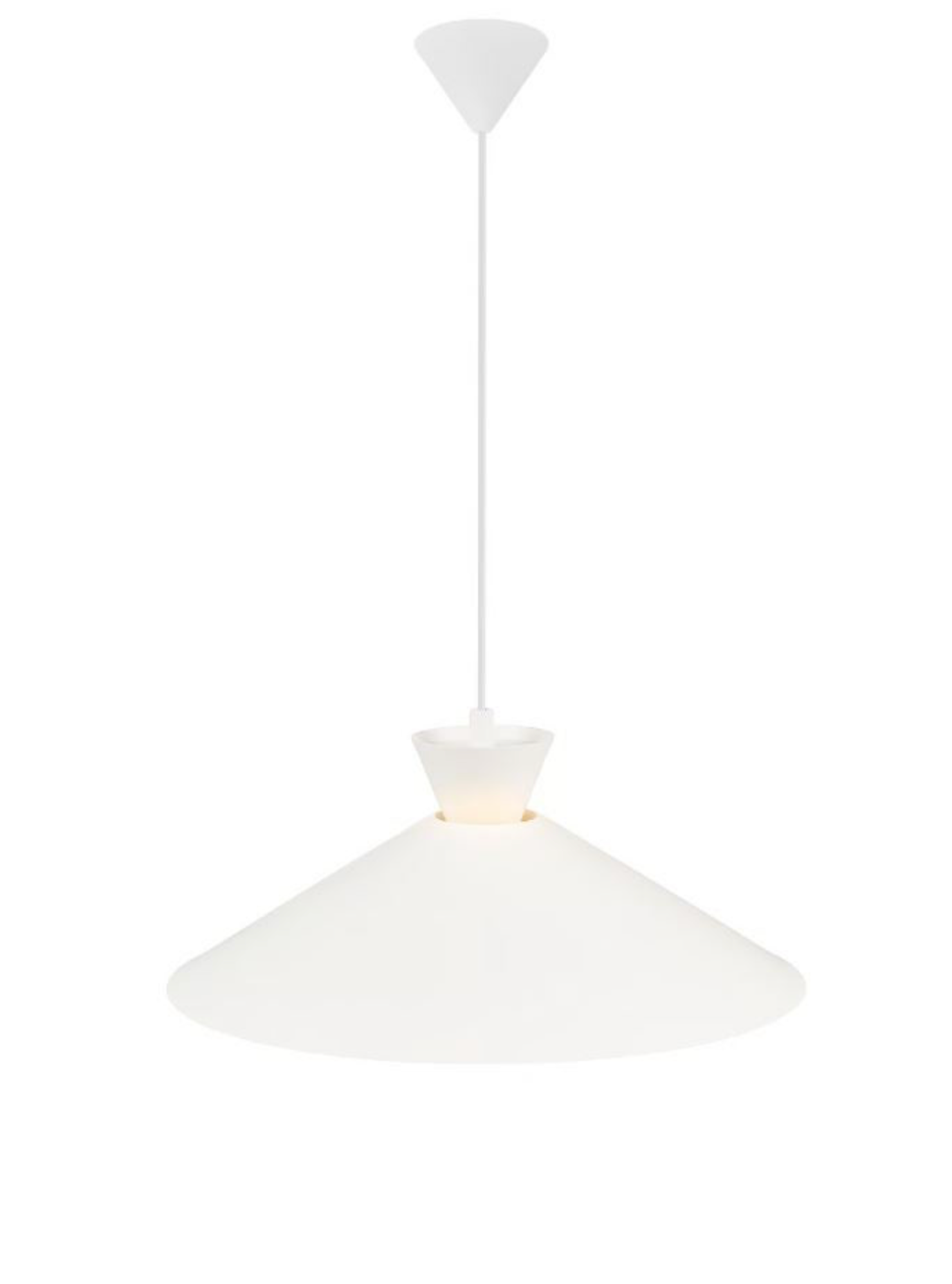 White pendant lamp on a white background