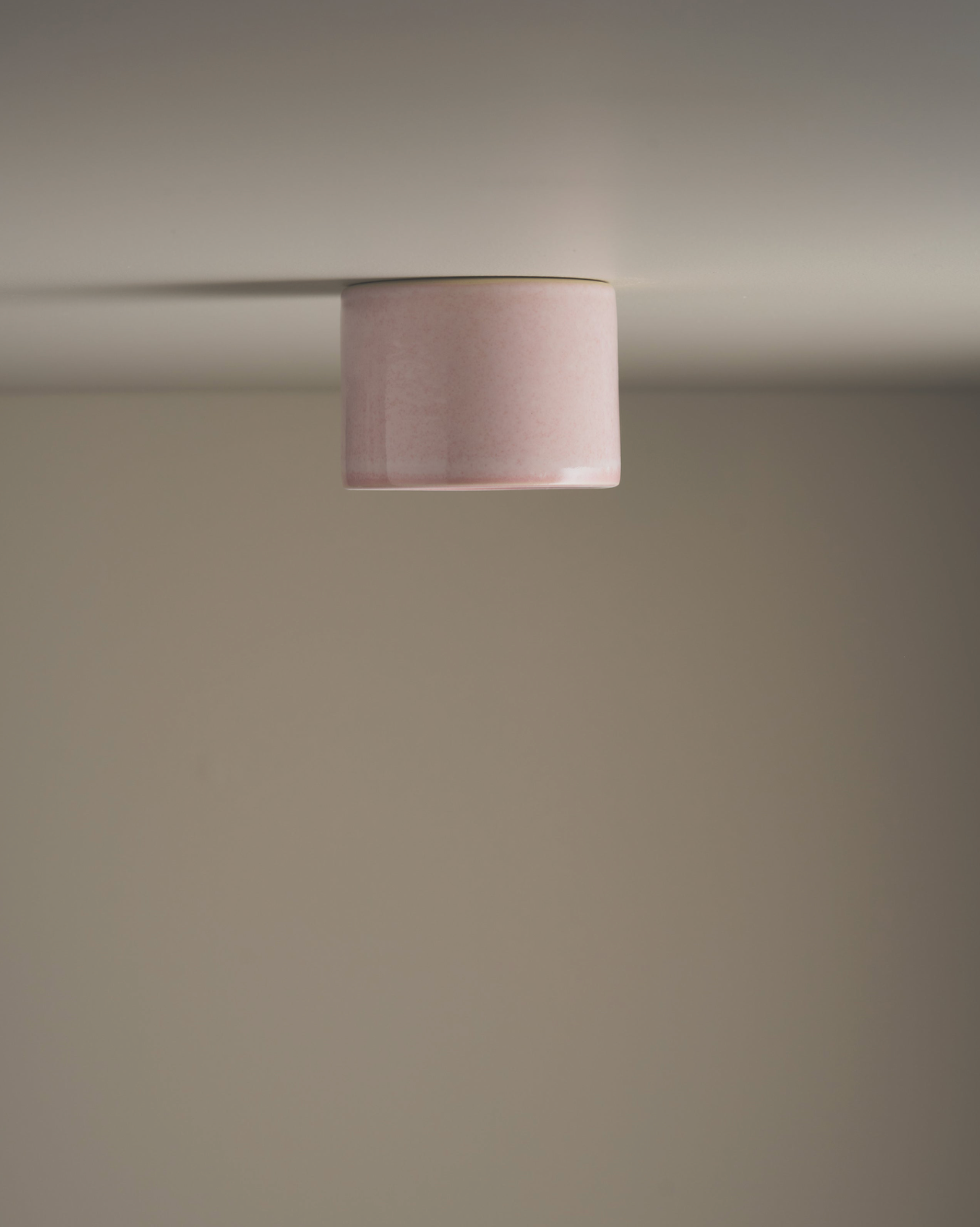 Ceramic ceiling light fixture on a neutral background