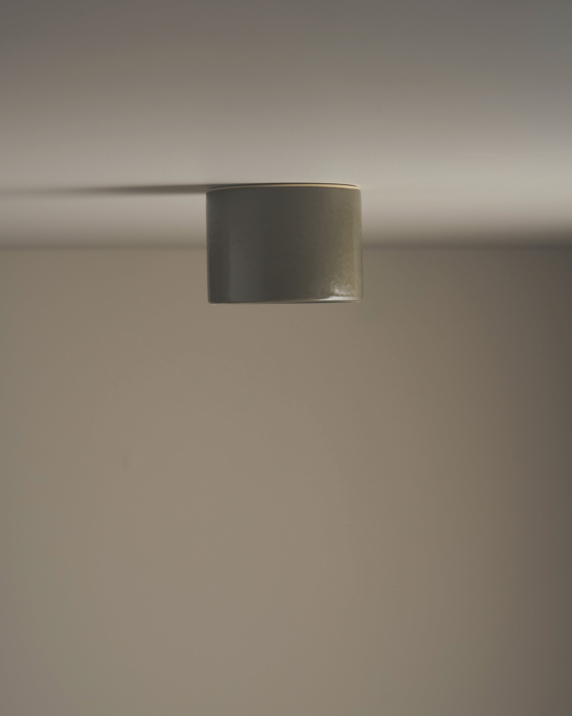 Ceramic ceiling light fixture on a neutral background