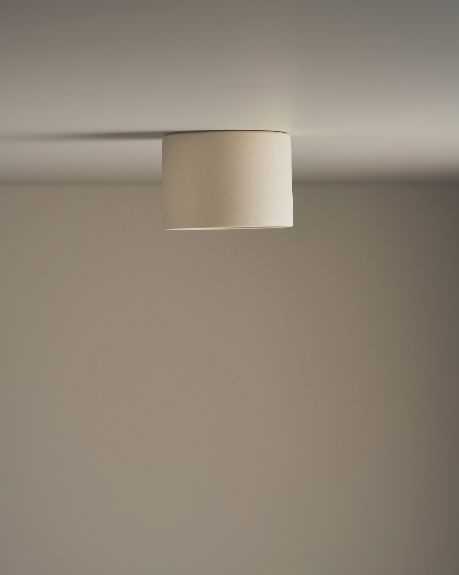 Ceramic ceiling light fixture on a neutral background