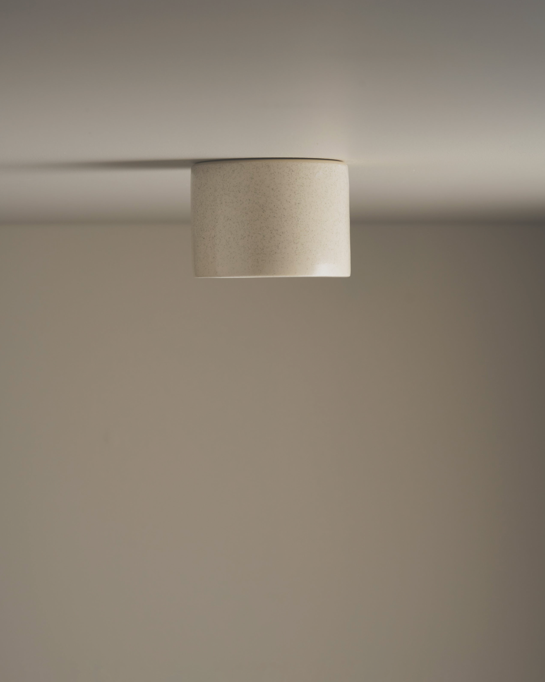 Ceramic ceiling light fixture on a neutral background