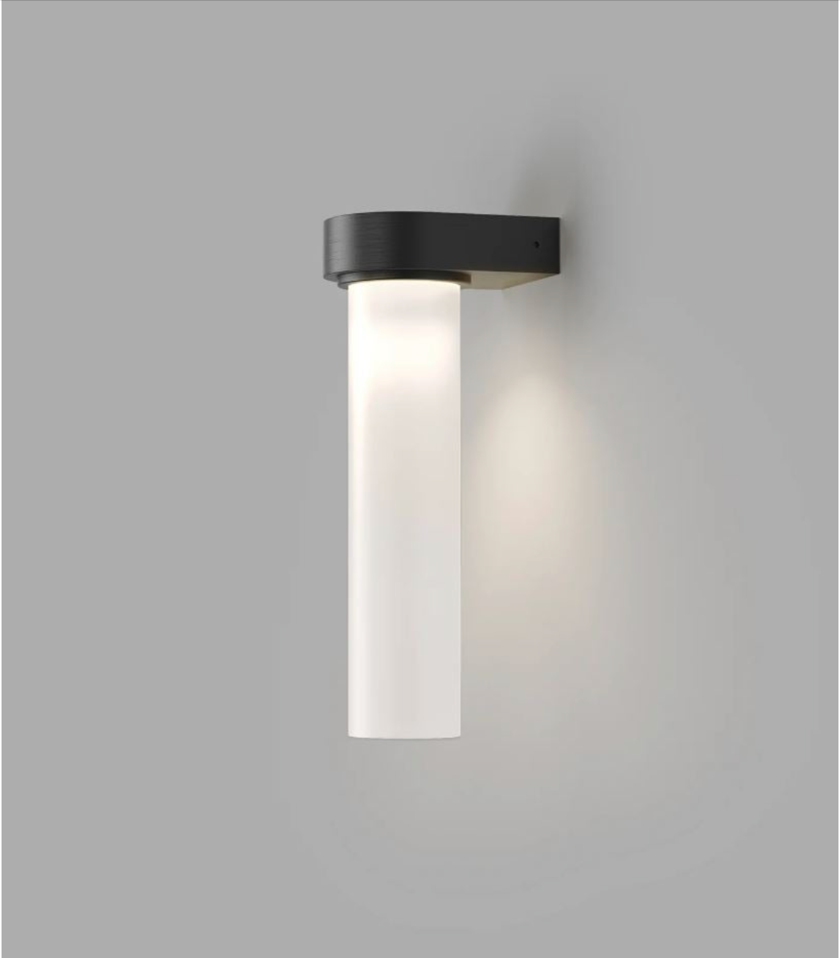 Modern indoor wall light fixture on a grey background