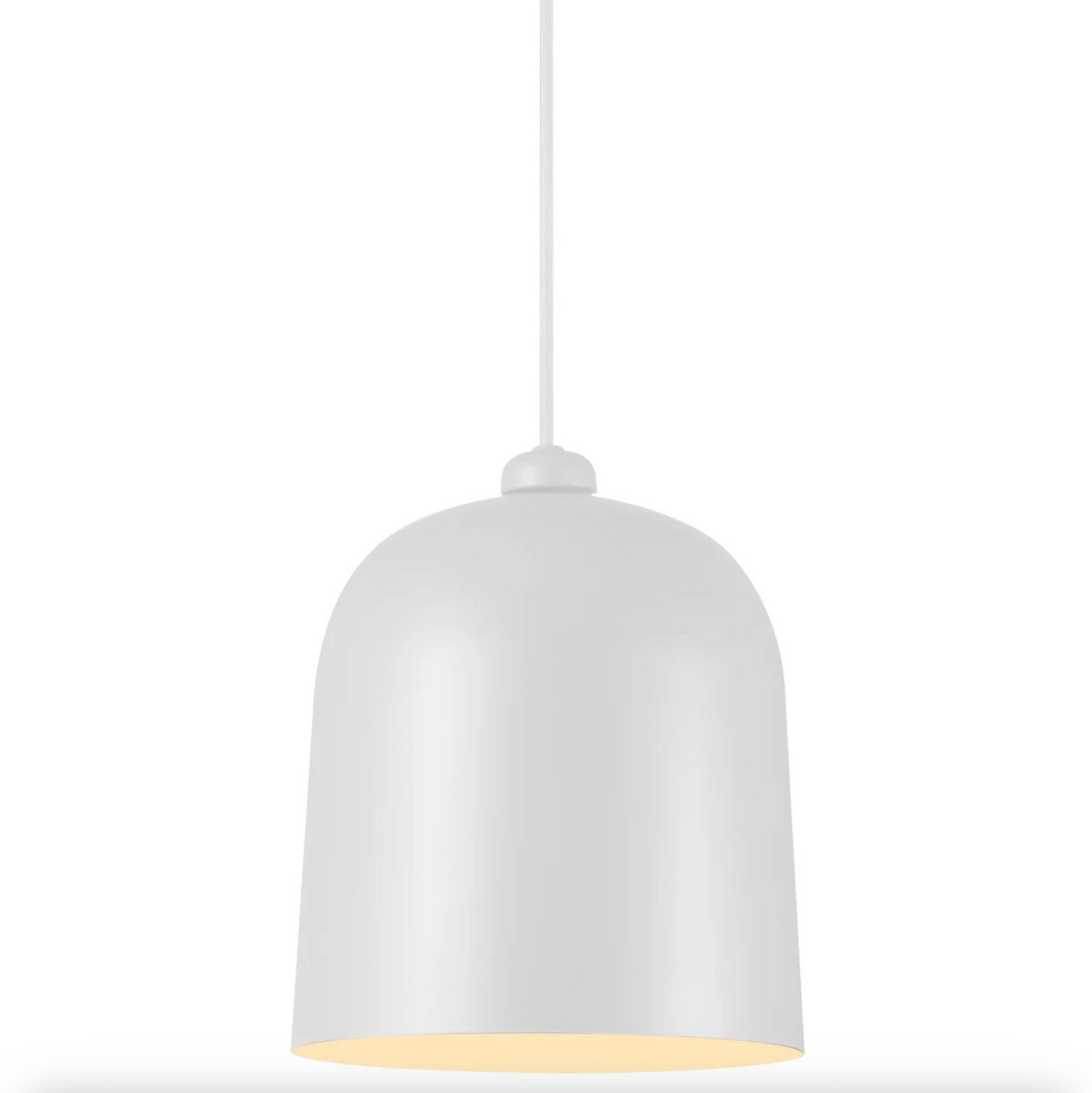 White pendant light on a white background