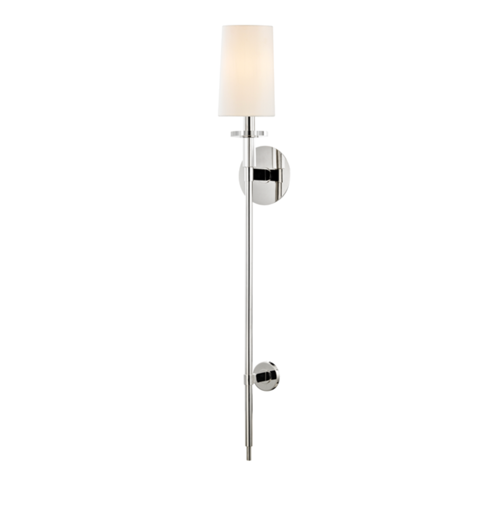 Wall-mounted light fixture with a cylindrical design on a white background