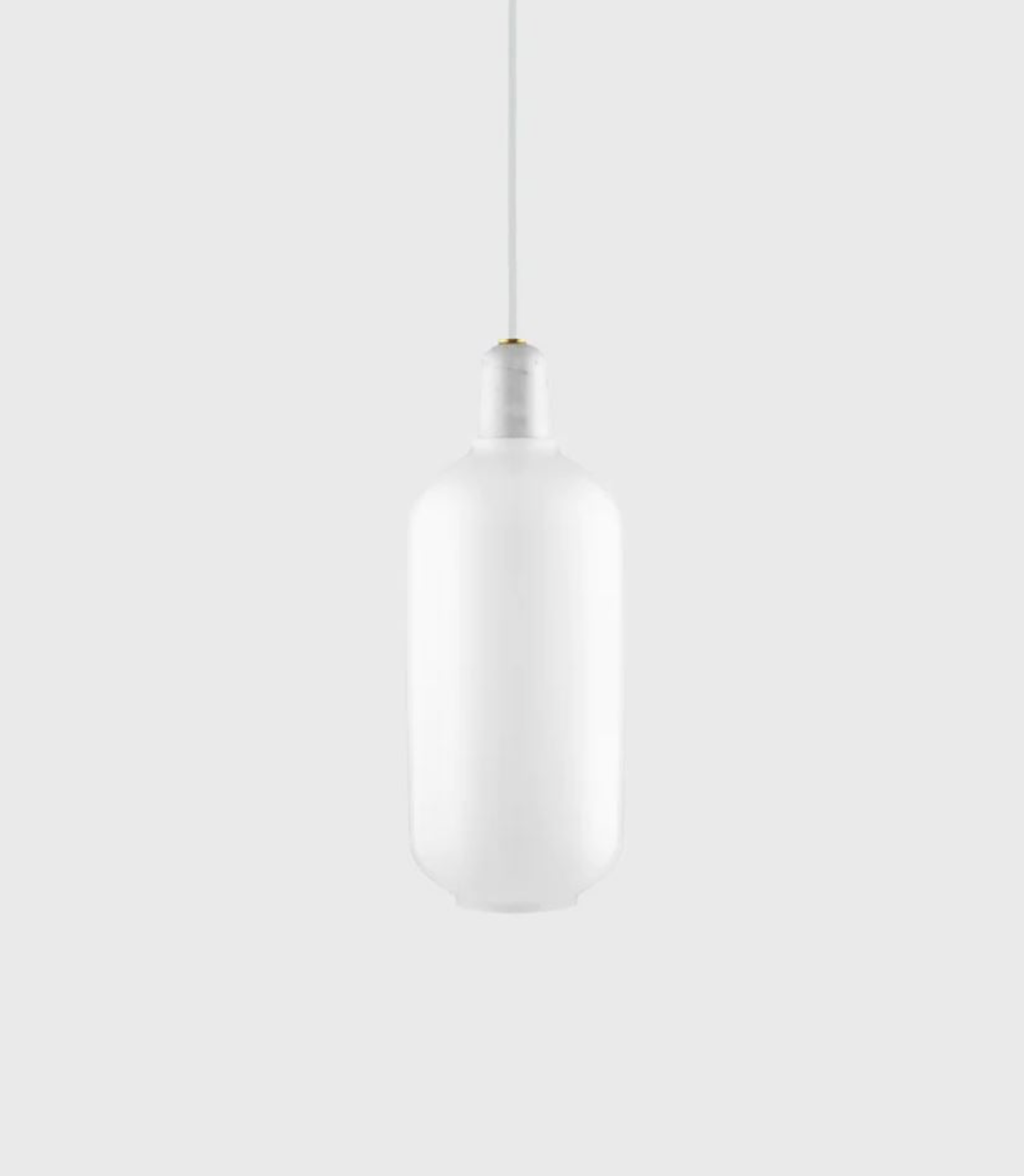 White pendant light on a white background