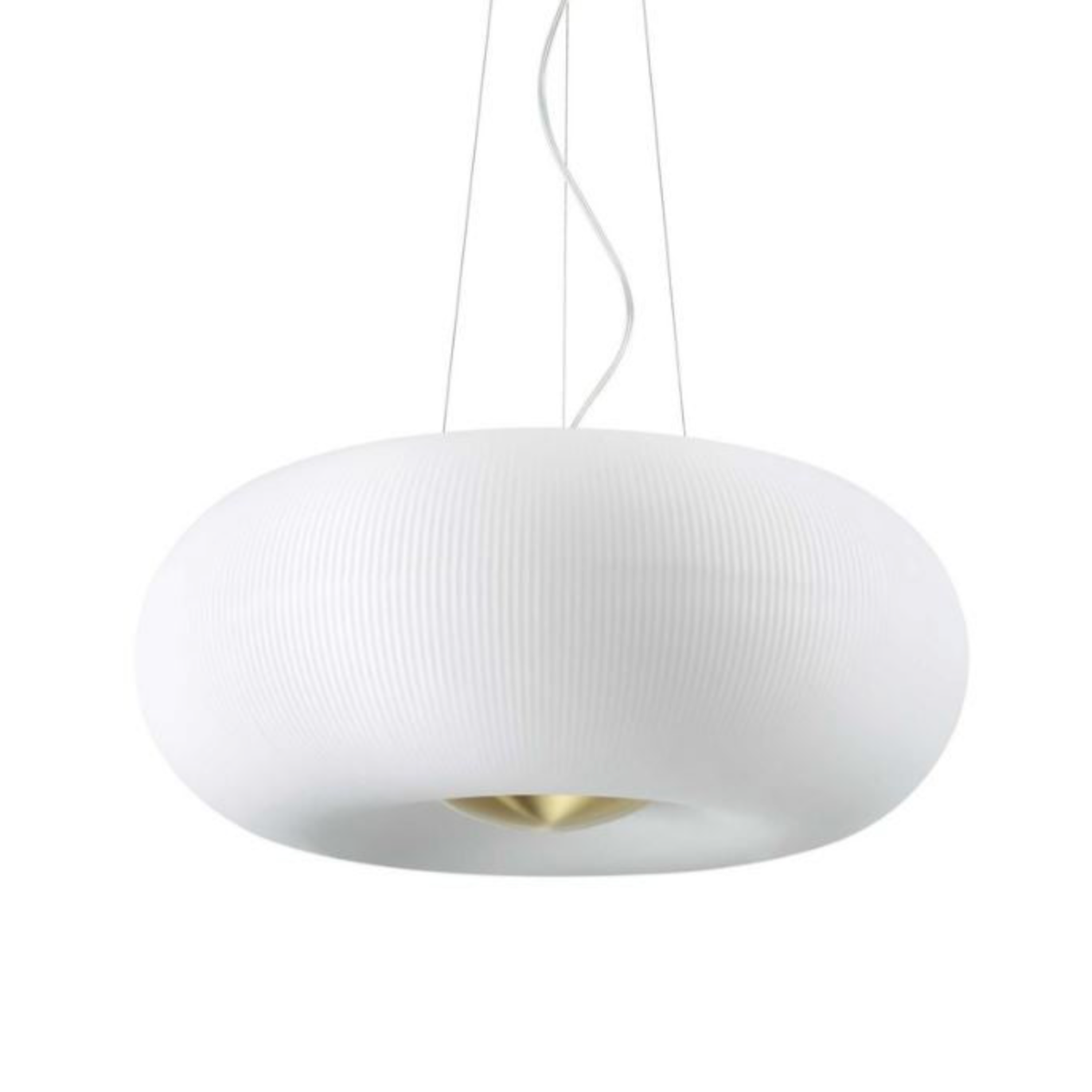 White pendant light on a white background