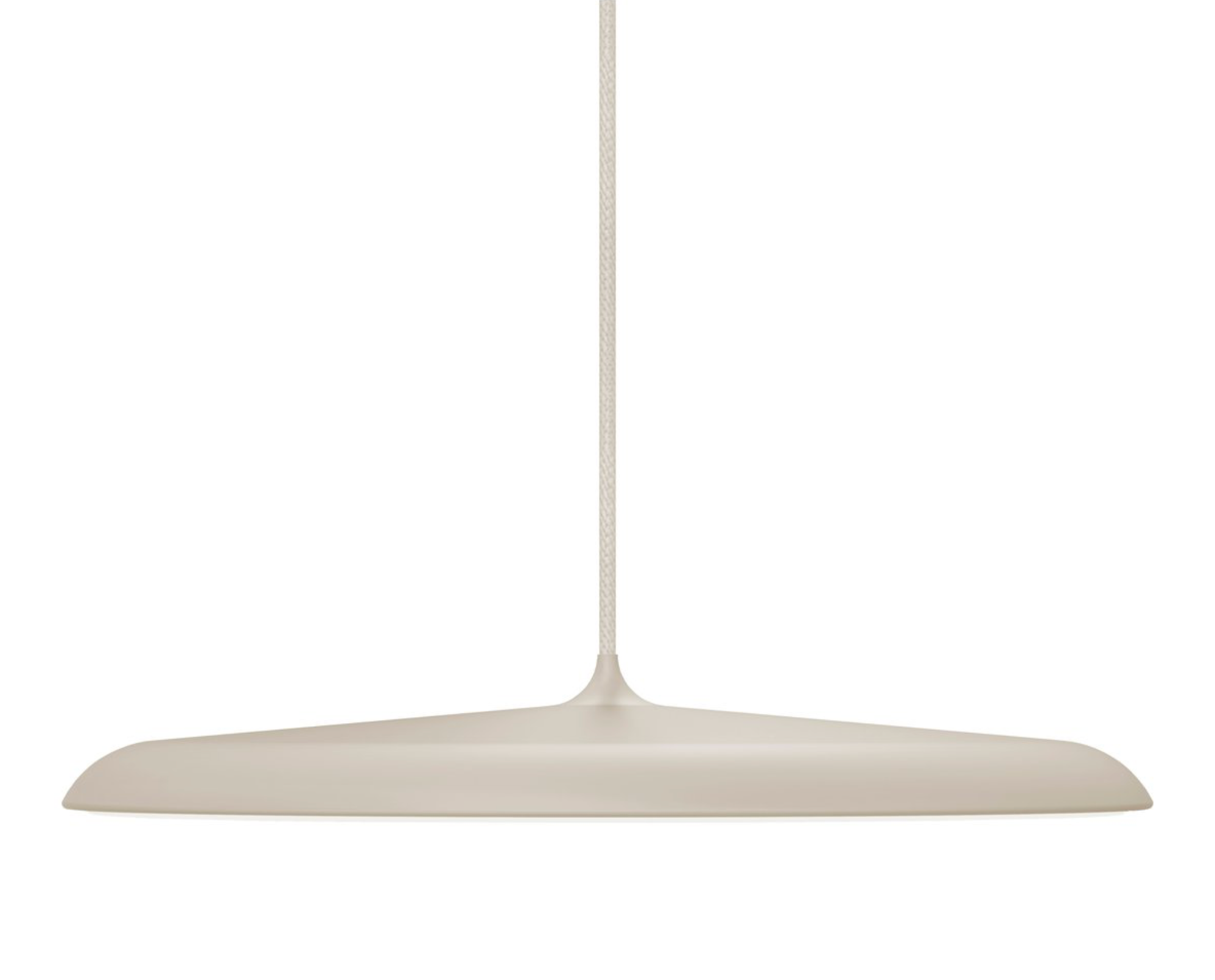 White pendant light on a white background