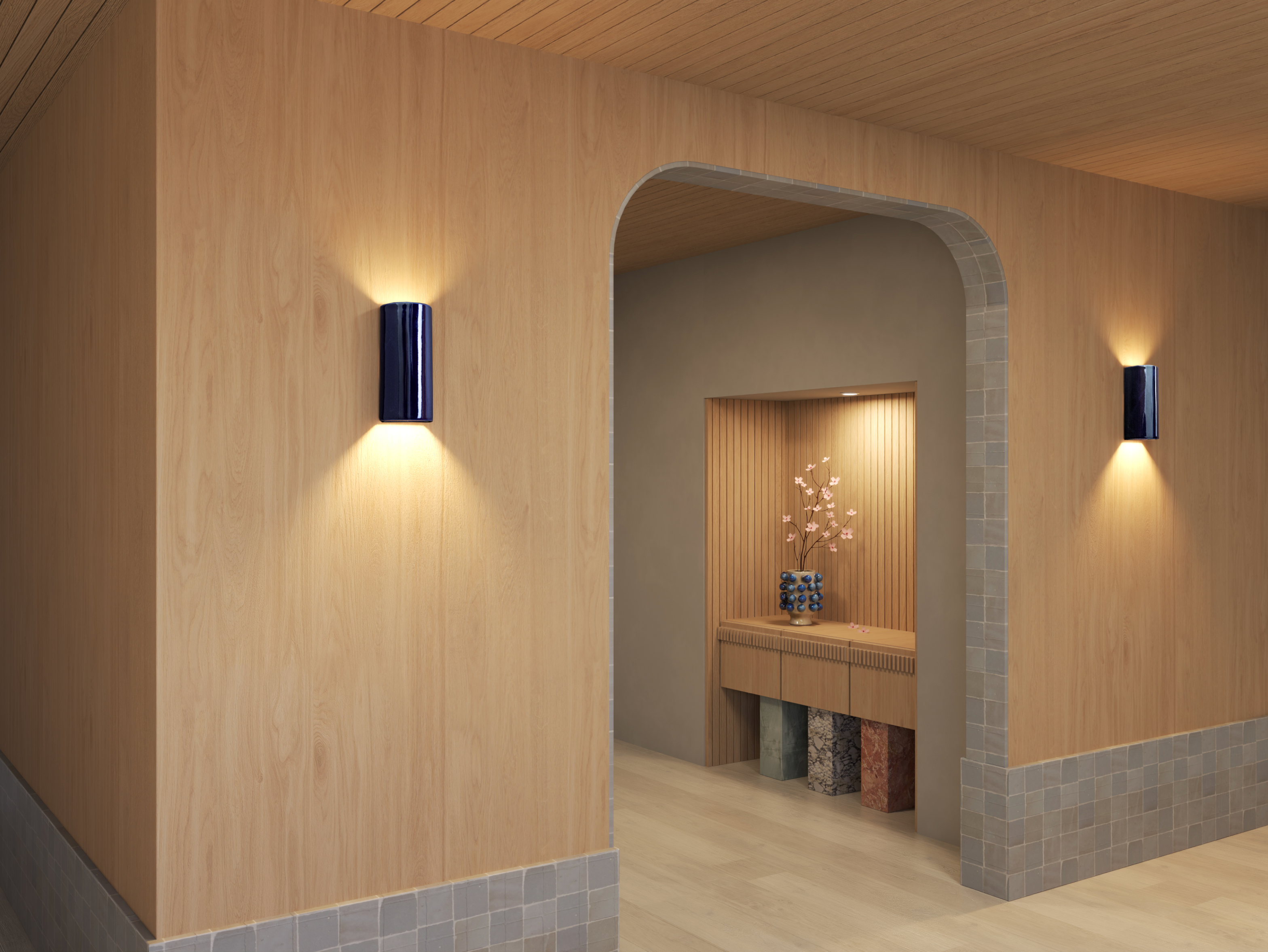 Glazed Dawn Tall Interior | Wall Light