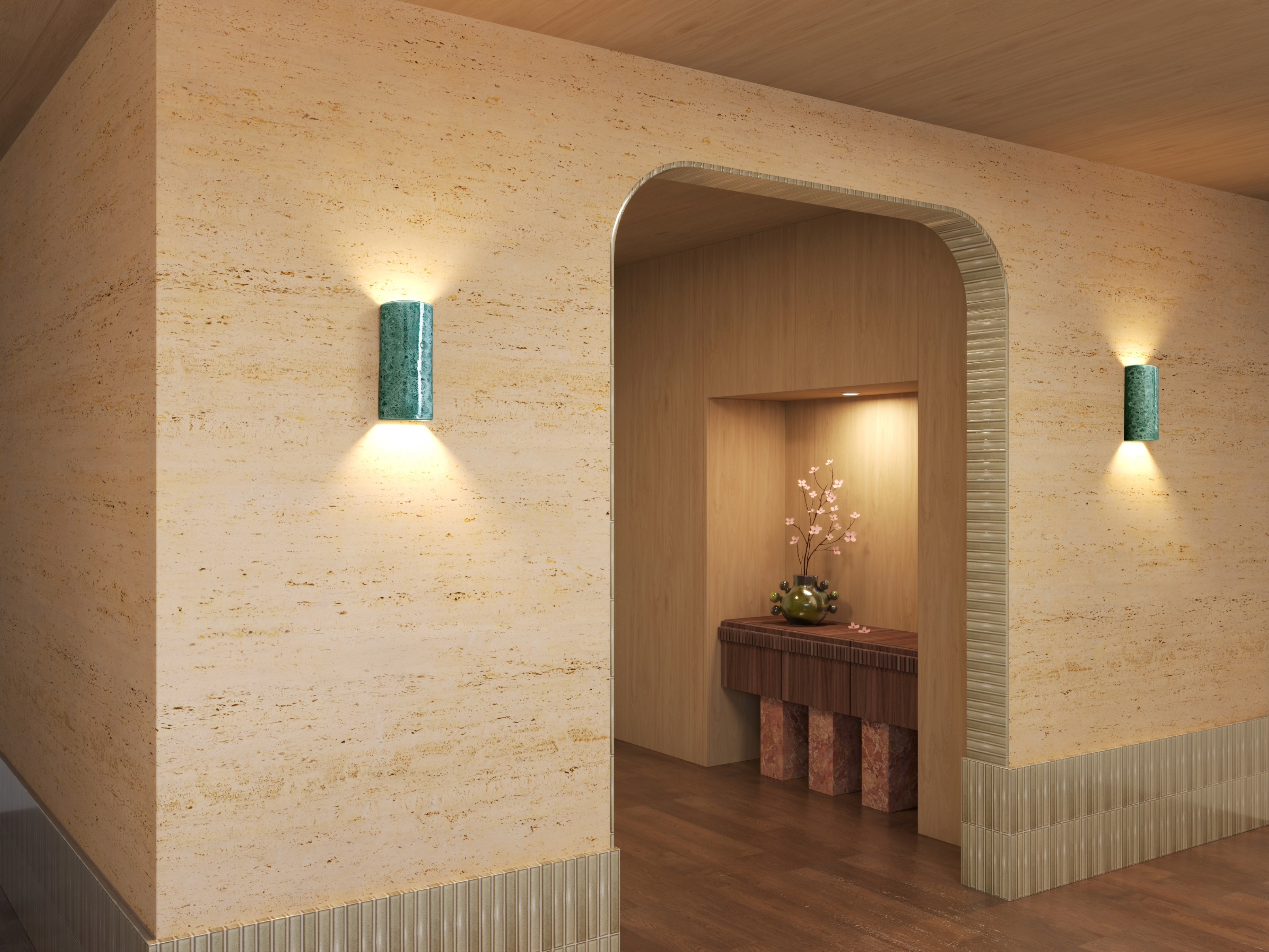 Glazed Dawn Tall Interior | Wall Light