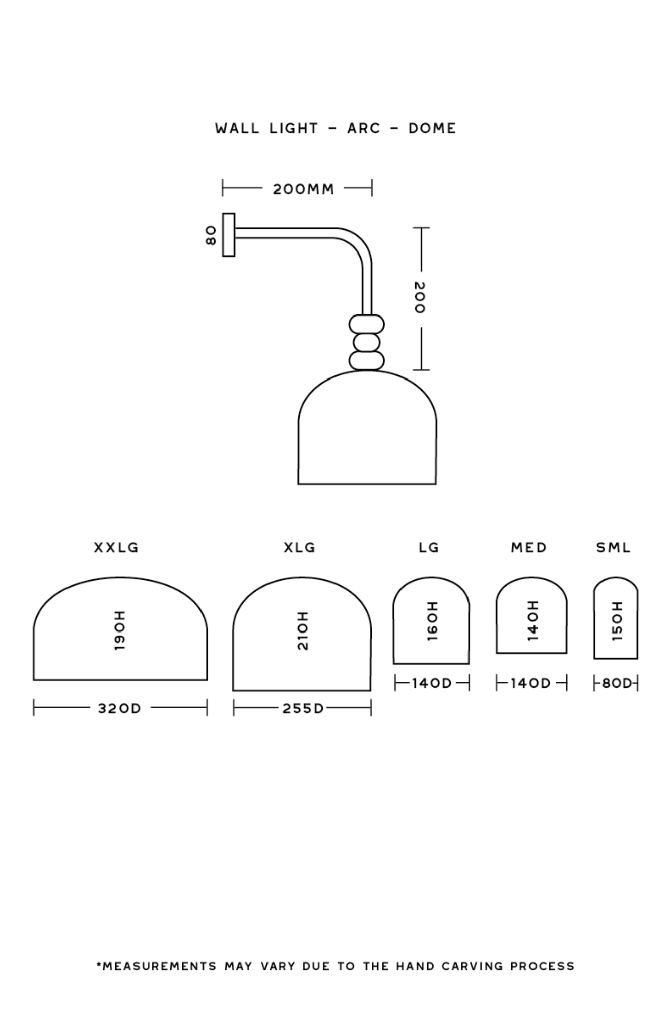 Fossil Coral Arc Dome | Wall Light