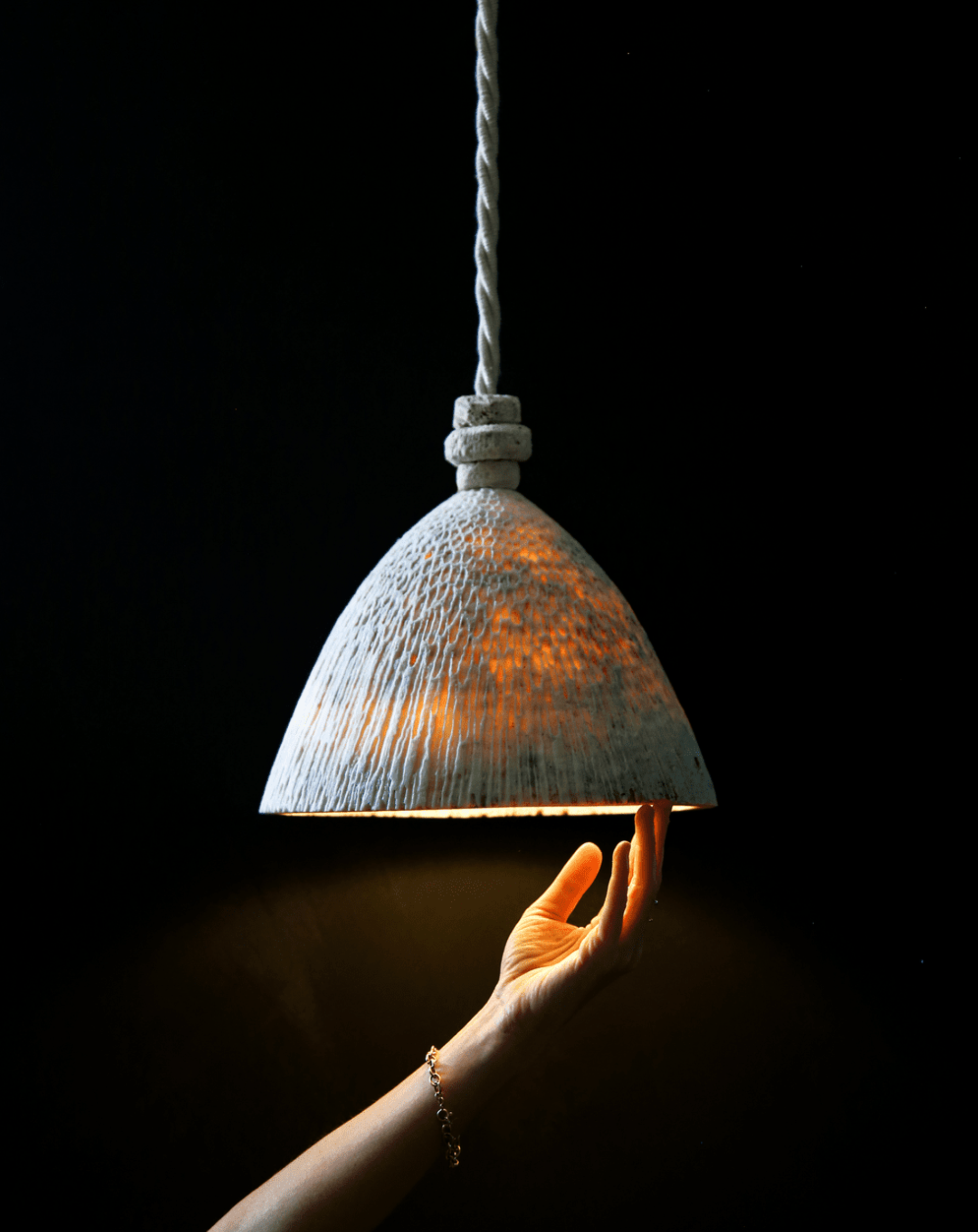 Fossil Coral Cone | Pendant Light