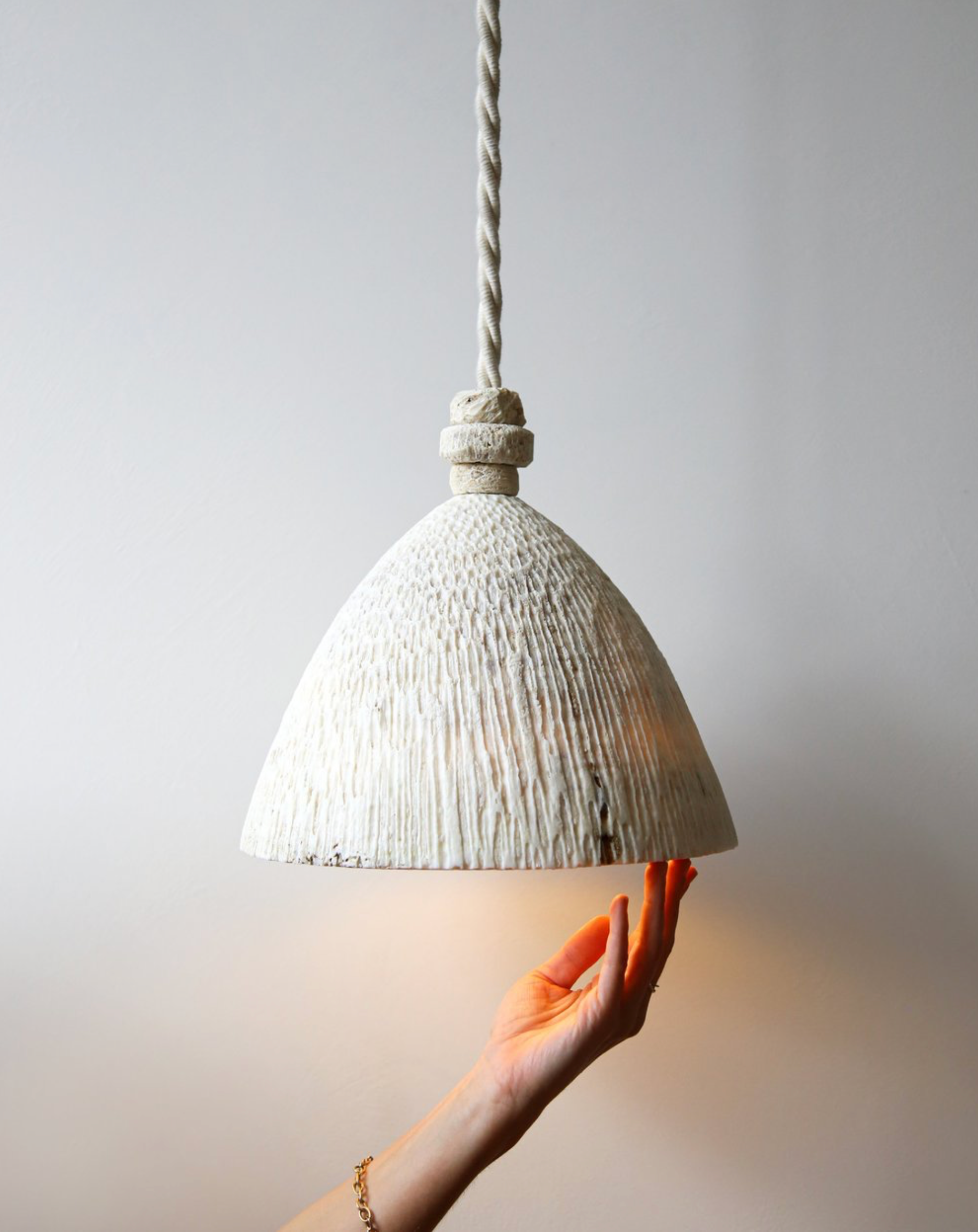 Fossil Coral Cone | Pendant Light