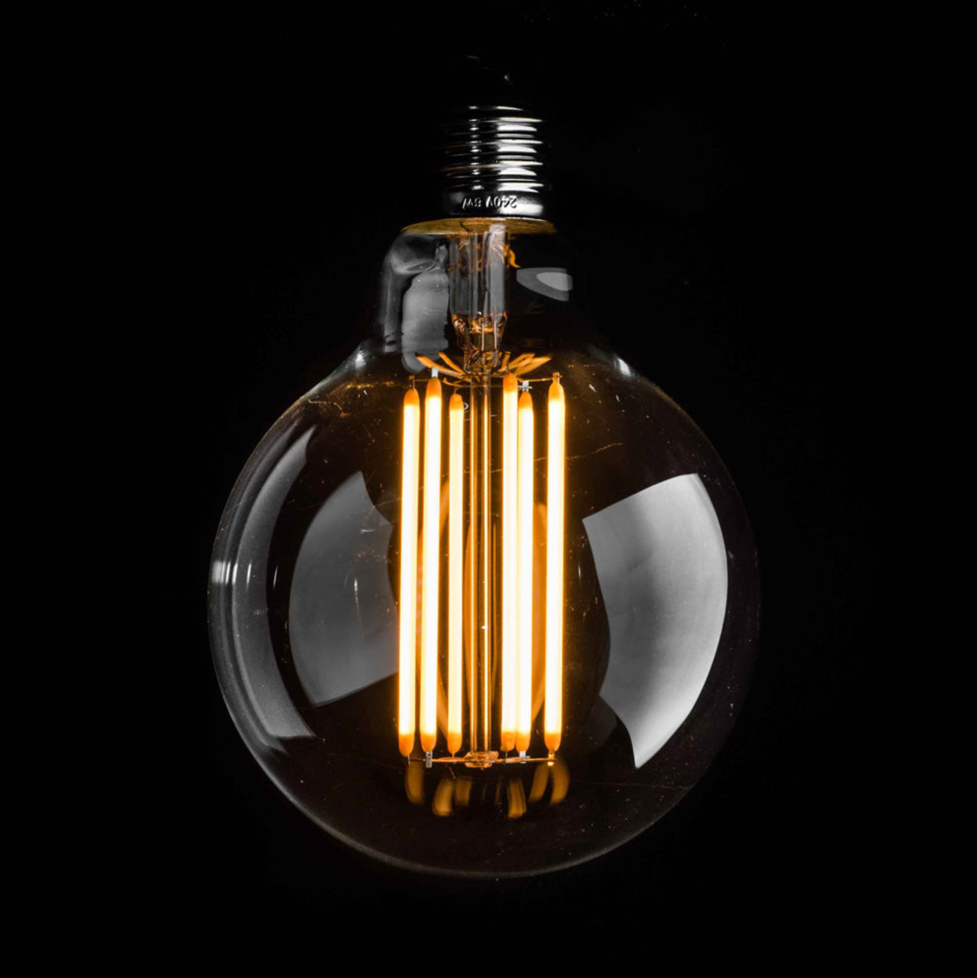 Vintage LED | Long Filament Clear Round | Light Globe | G95 6w E27 2200k