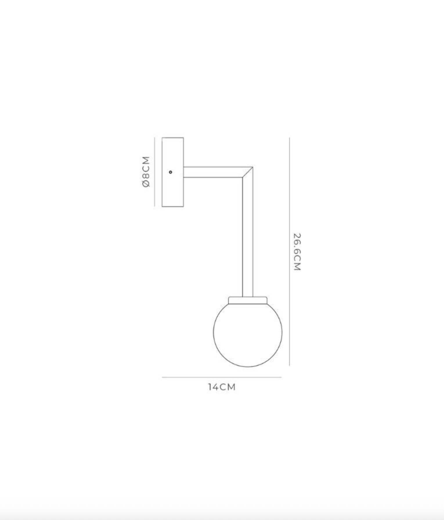 Orb Long Arm | Wall Light