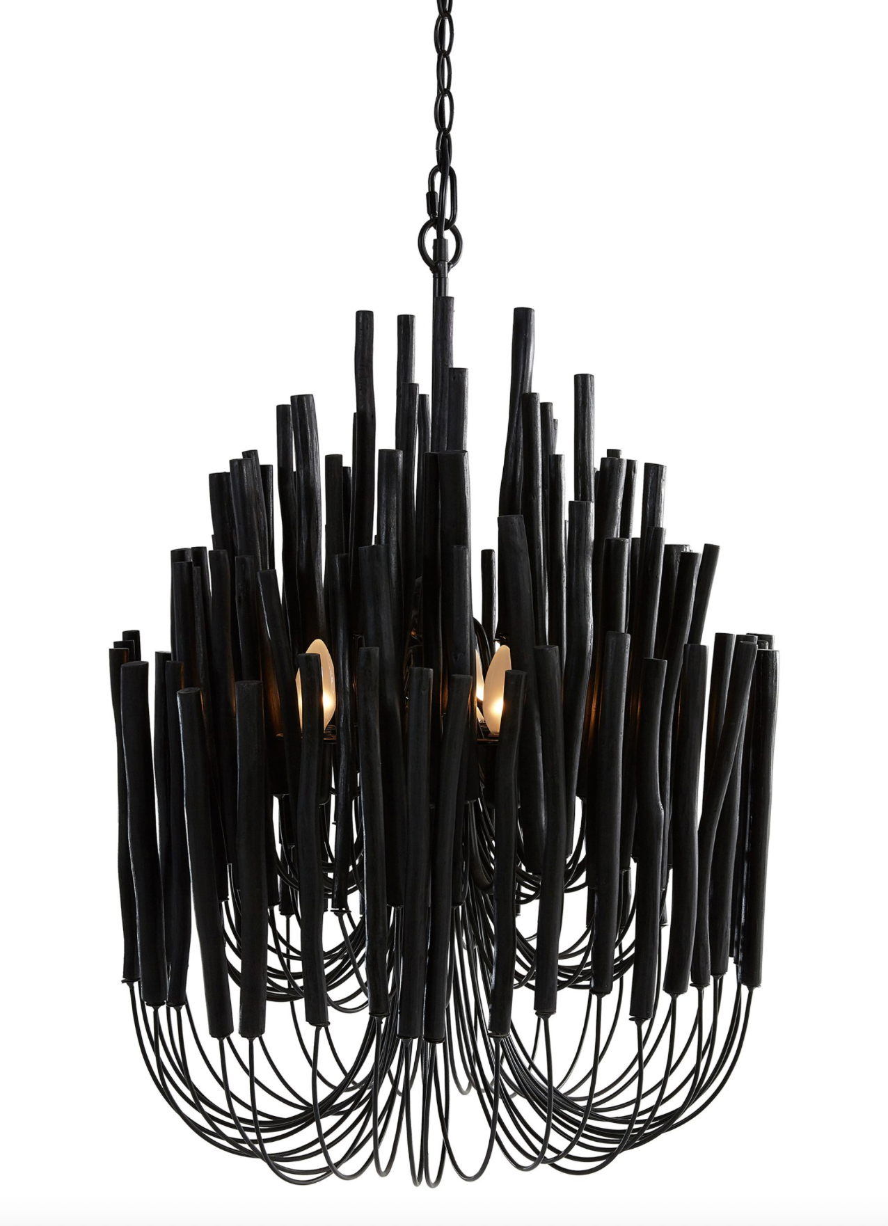 Wood Candlestick Lamp | Chandelier