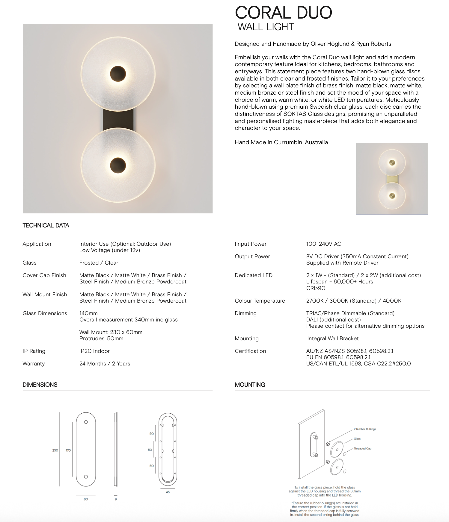 Coral Duo | Wall Light
