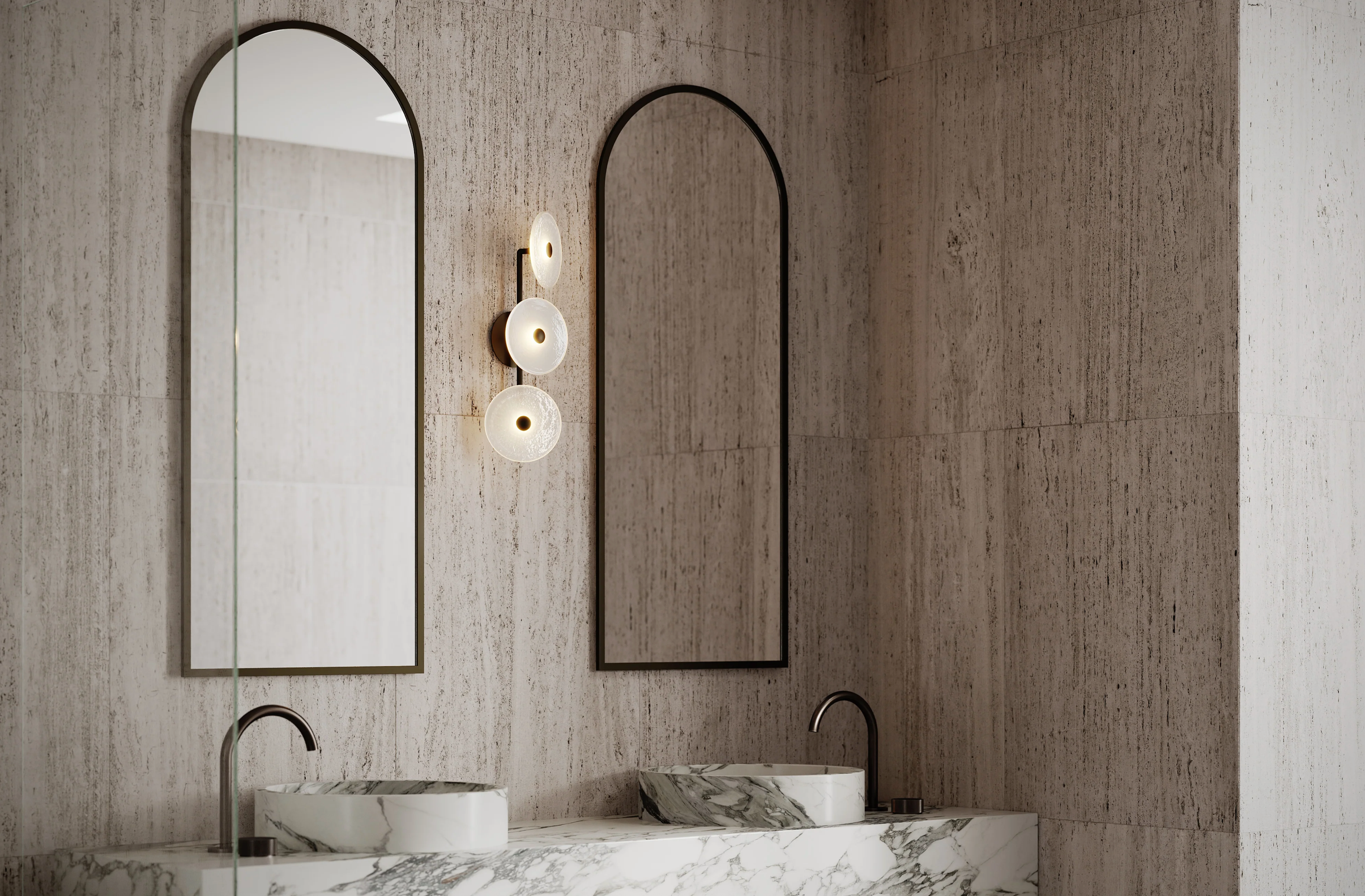 Coral Trio (Off-Centered) | Wall Light