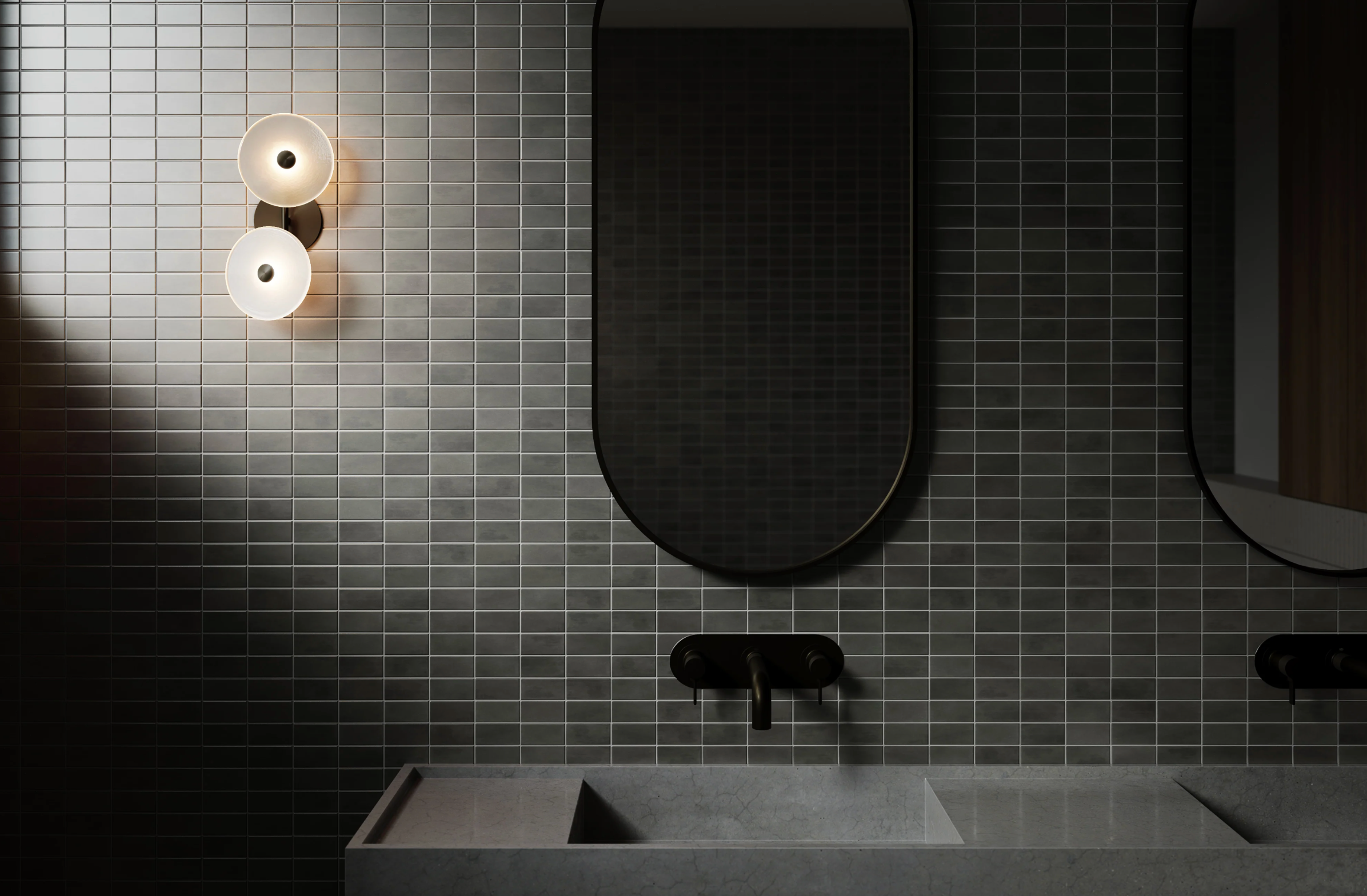 Coral Duo Rod (Off-Centered) | Wall Light