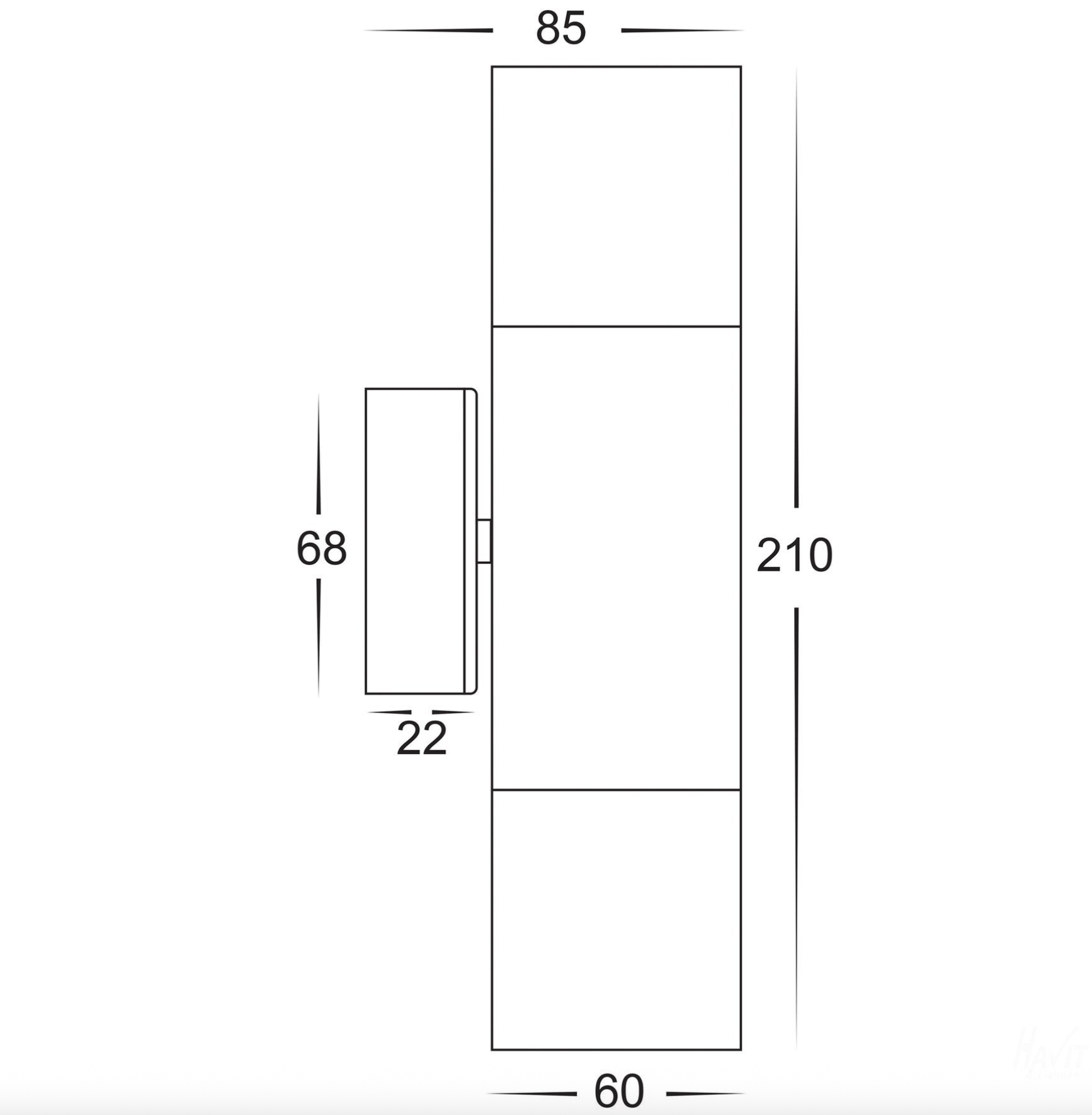 Tivah Up & Down | Wall Light