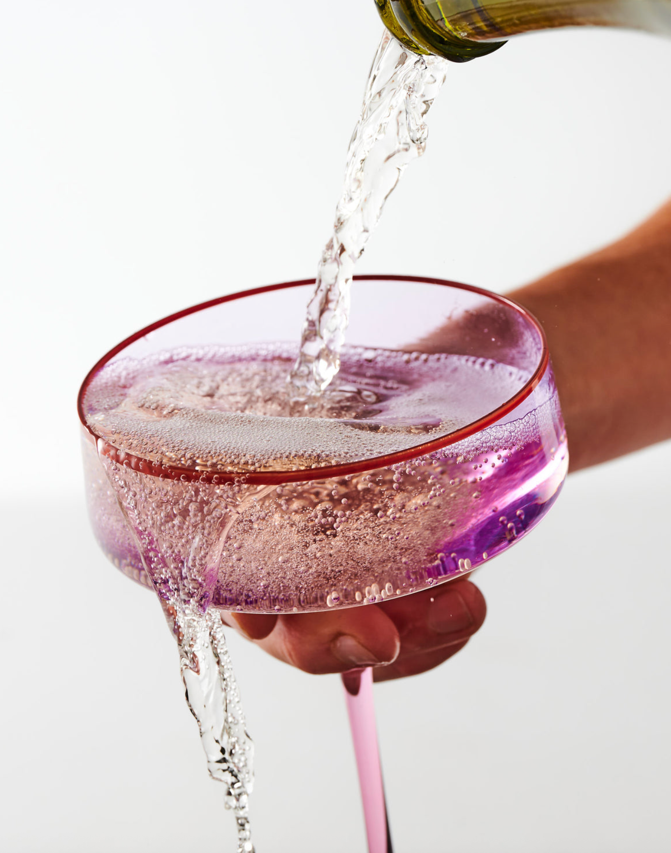 Kip & Co | Lilac Colour Block Margarita Glass 2P Set