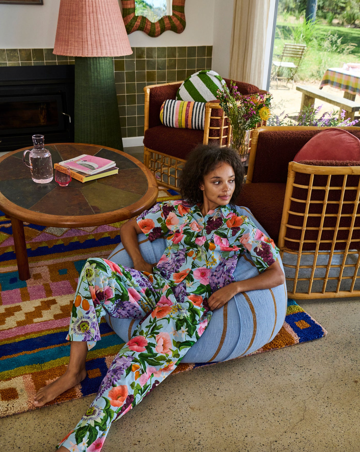 Kip & Co | Portofino Rattan Floor Lamp