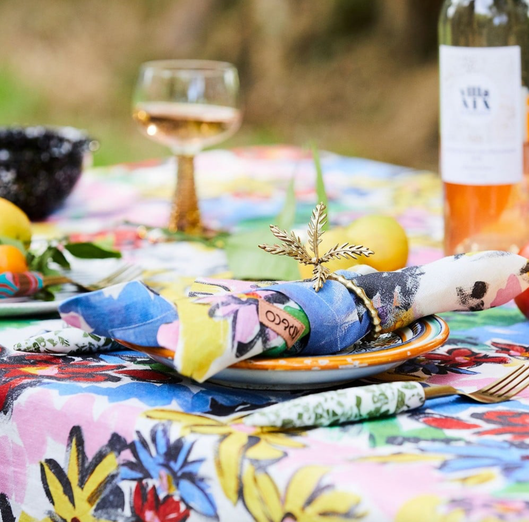 Kip & Co | Palm Tree Brass Napkin Rings