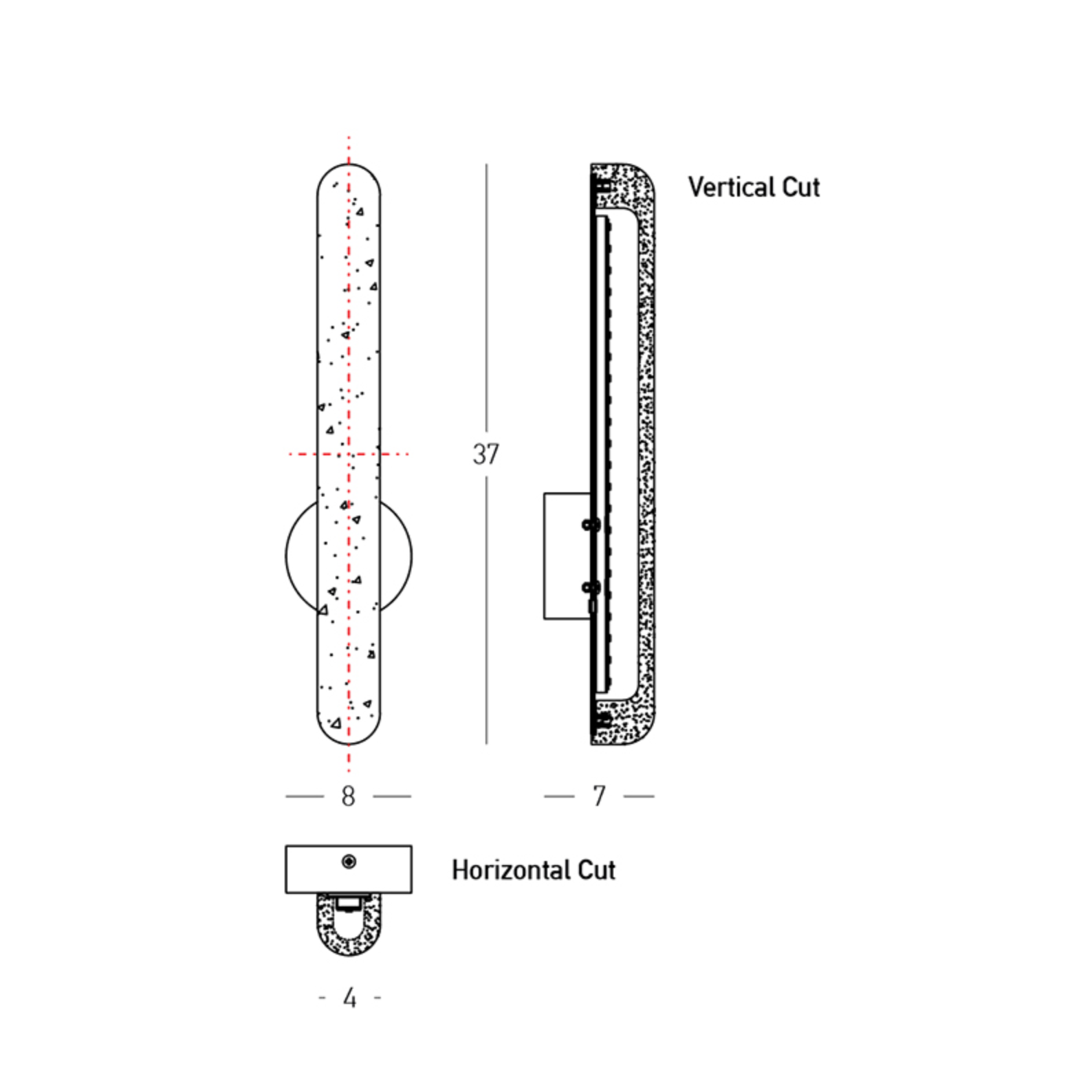 Zeus Pillar 37 | Wall Light