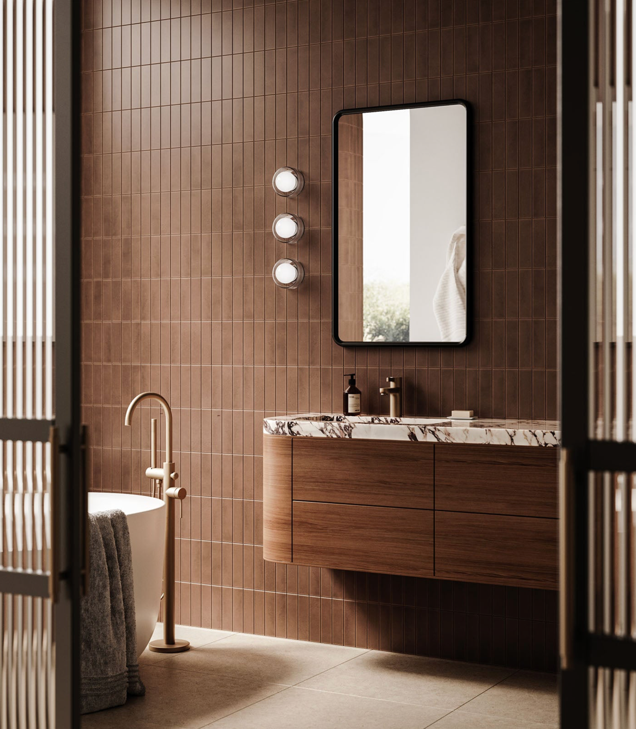 Orb Sur Ribbed | Wall Light
